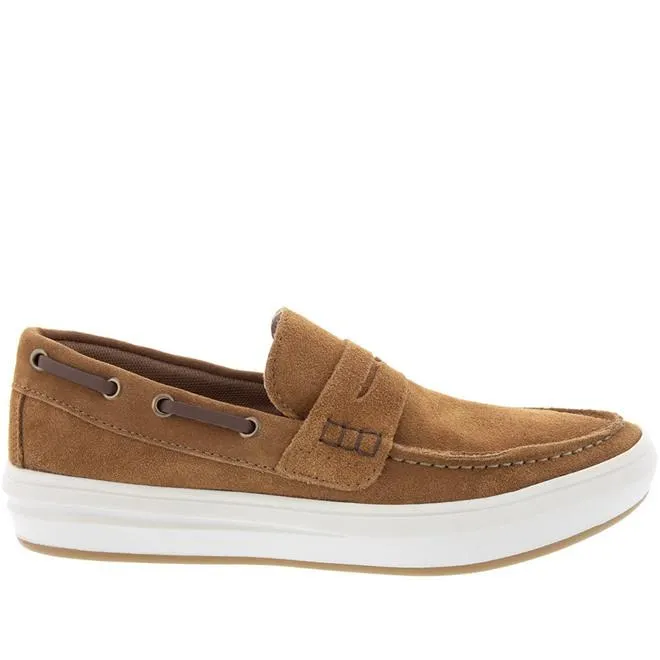 Mocassim Mac & Jac Pespontos Camurça Caramelo
