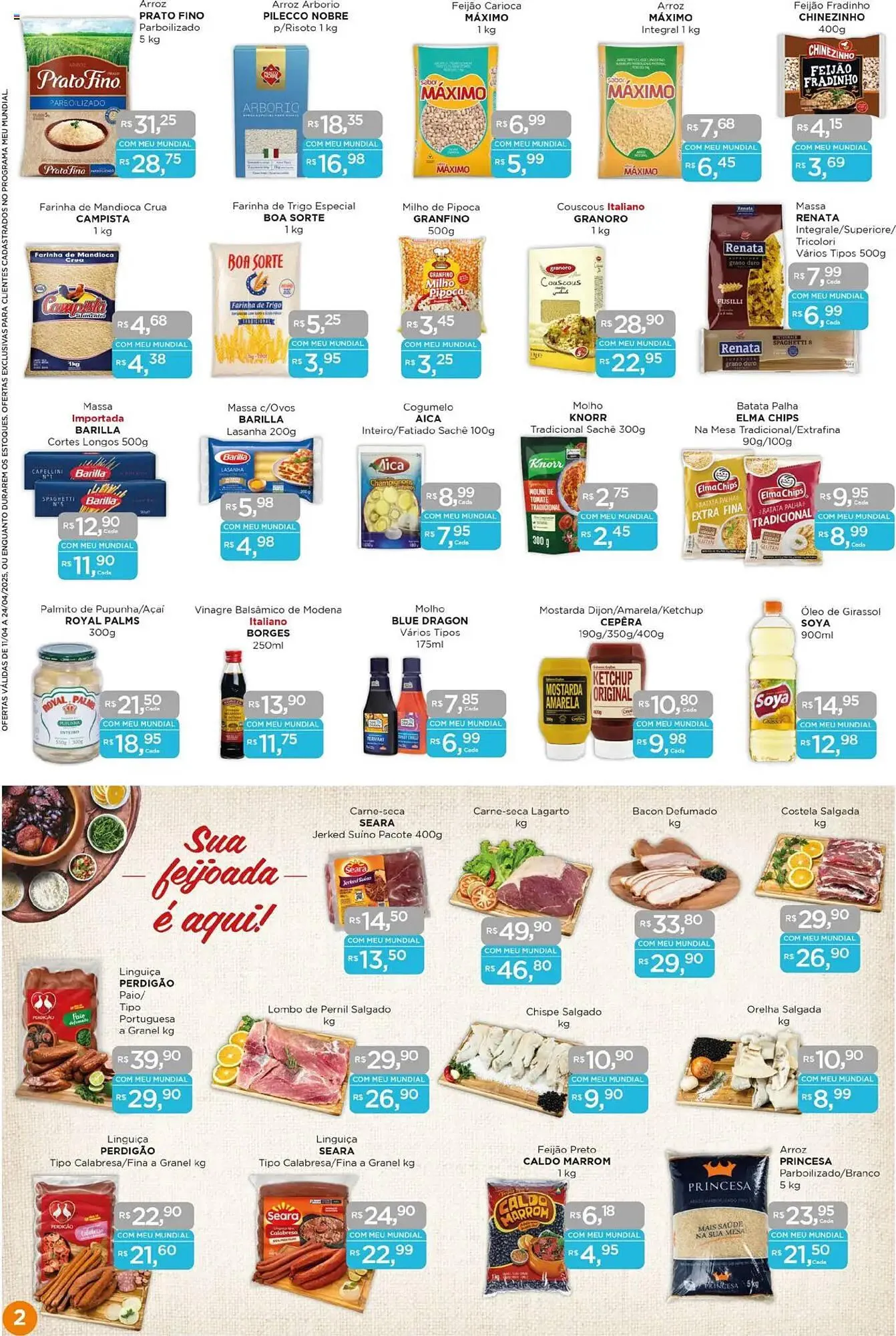Encarte de Catálogo Supermercados Mundial 11 de abril até 24 de abril 2025 - Pagina 2