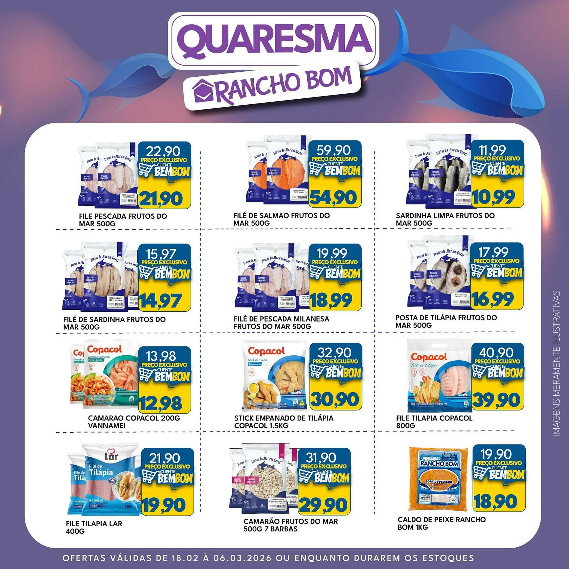 Encarte de Catálogo Rancho Bom Supermercados 18 de fevereiro até 6 de março 2026 - Pagina 1