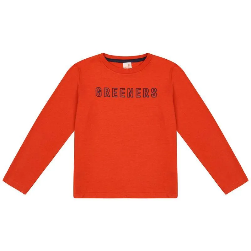 Camiseta Greeners Laranja Infantil