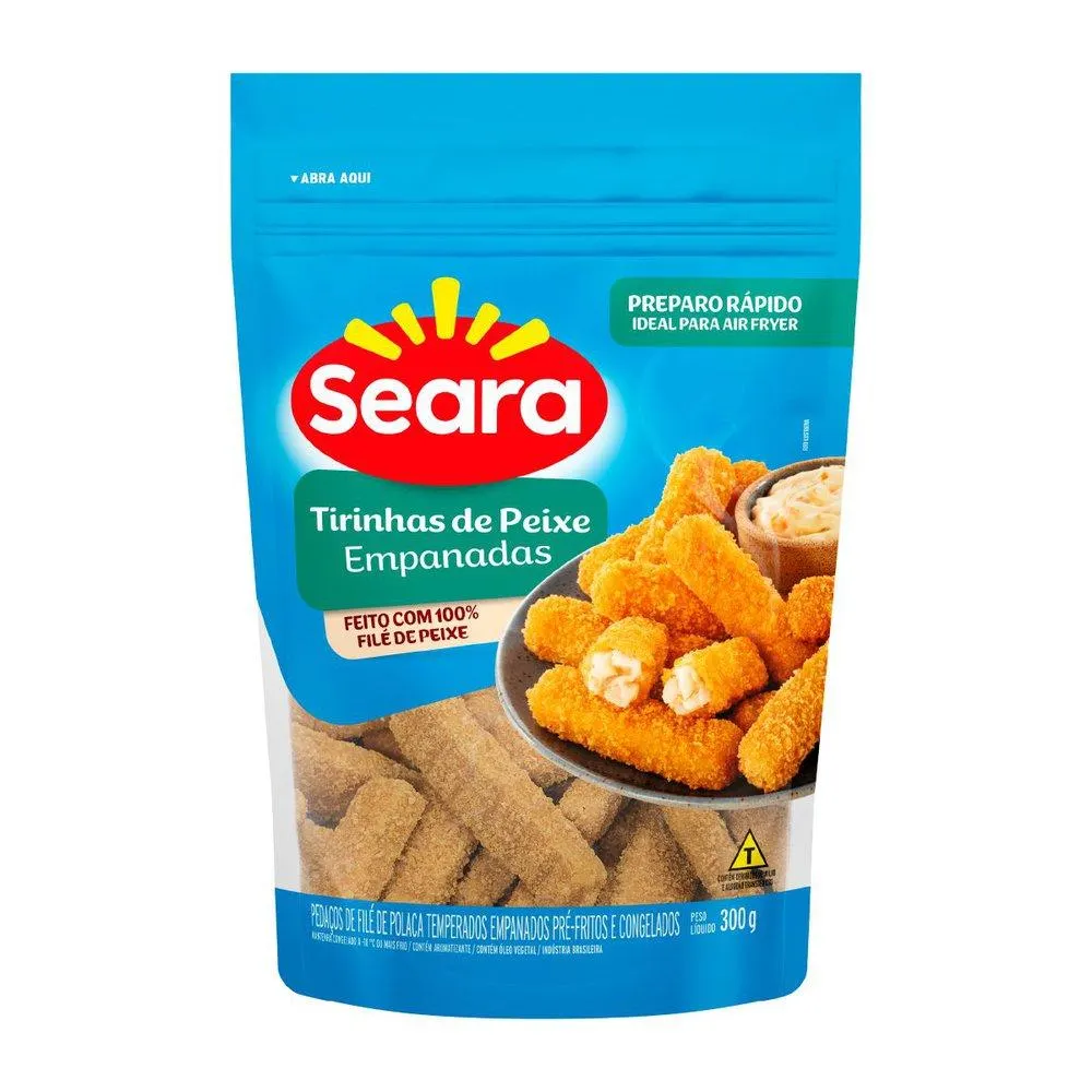 Tirinhas de peixe empanadas Seara Pescados 300g