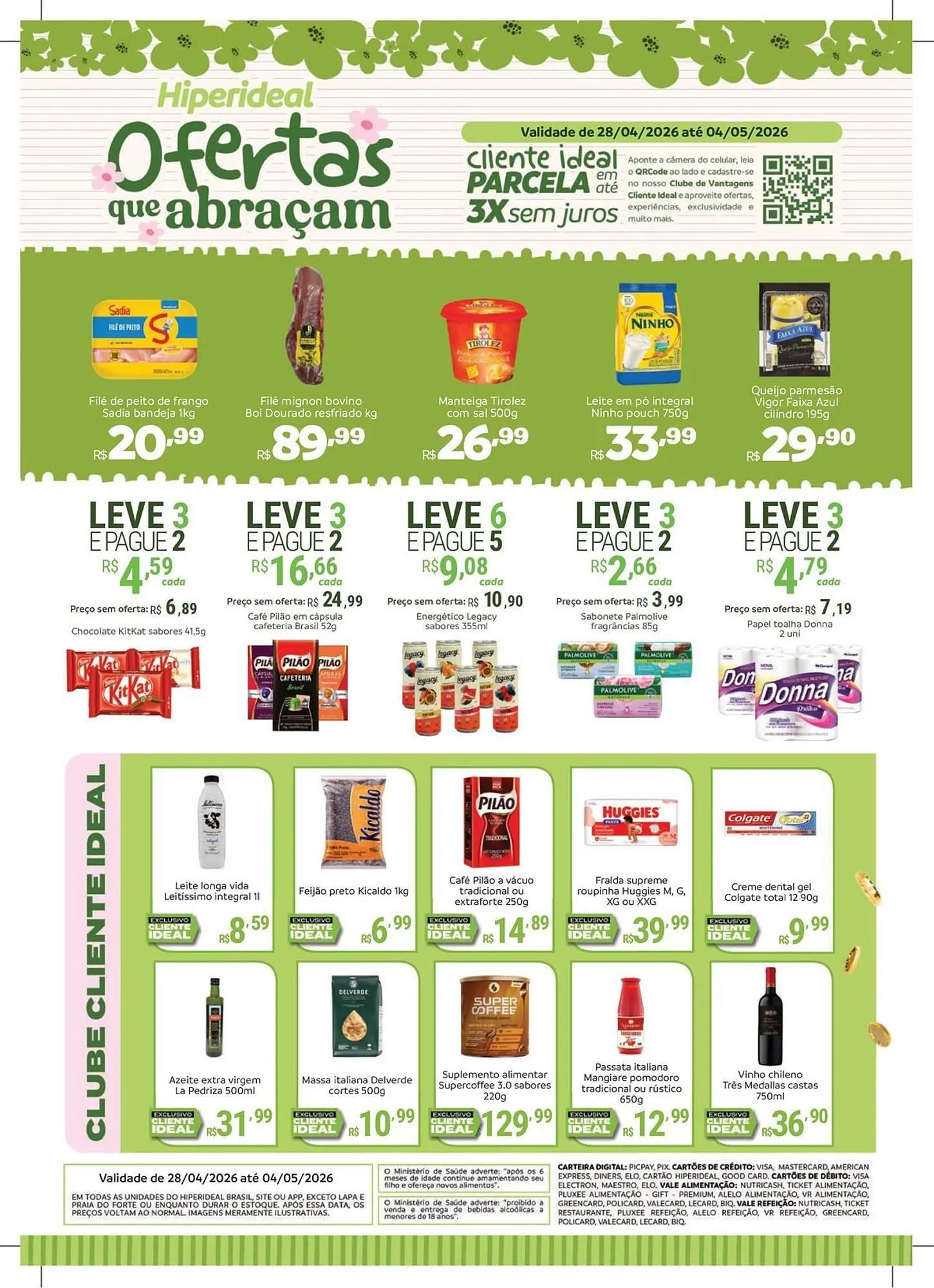 Encarte de Catálogo Hiperideal Supermercados 28 de abril até 4 de maio 2026 - Pagina 1