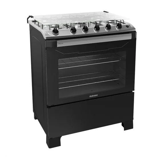 Fogão Itatiaia New Dream - 5 Bocas, Acendimento Automático - Preto