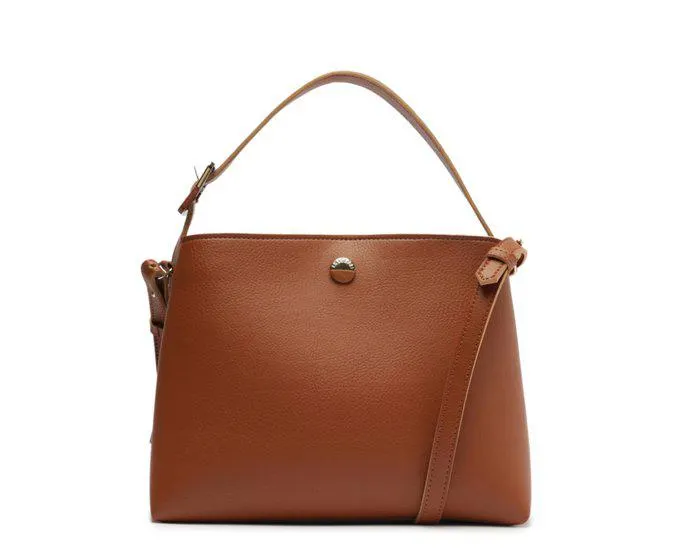 Bolsa Tote Marrom Média Quadrada