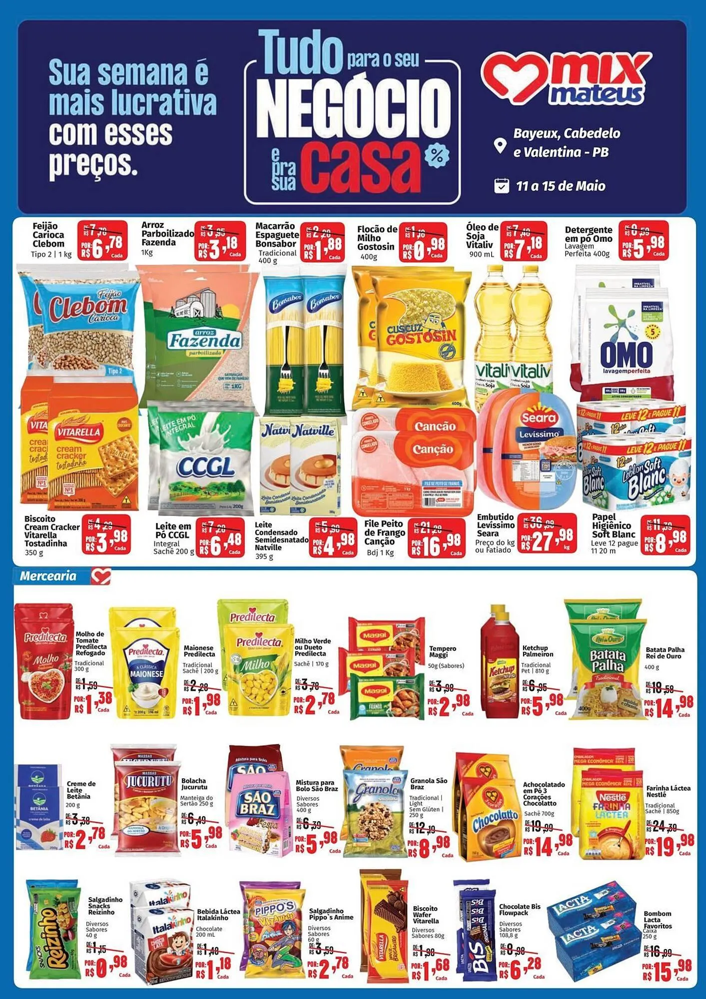 Encarte de Catálogo Supermercados Mateus 11 de maio até 15 de maio 2026 - Pagina 1