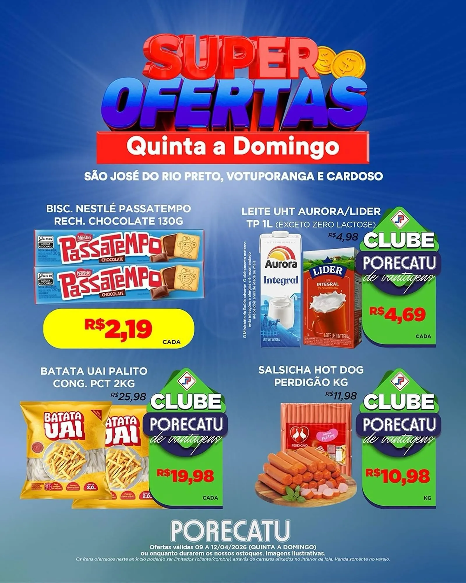 Encarte de Catálogo Supermercado Porecatu 9 de abril até 12 de abril 2026 - Pagina 4