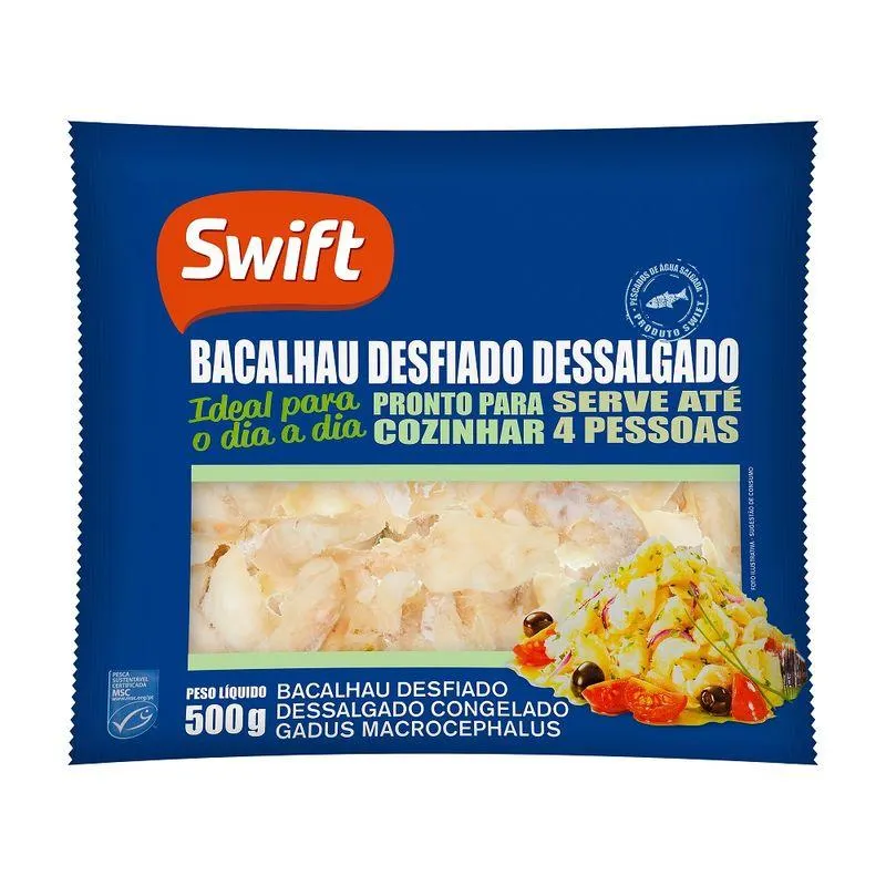 Peixe Dessalgado Desfiado Swift 500g