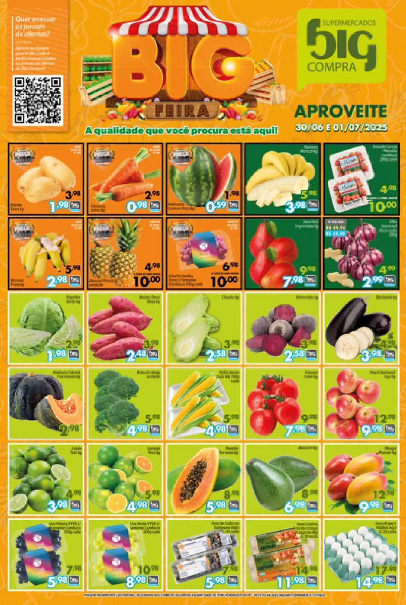Encarte de Catálogo Supermercados Big Compra 30 de junho até 1 de julho 2025 - Pagina 1