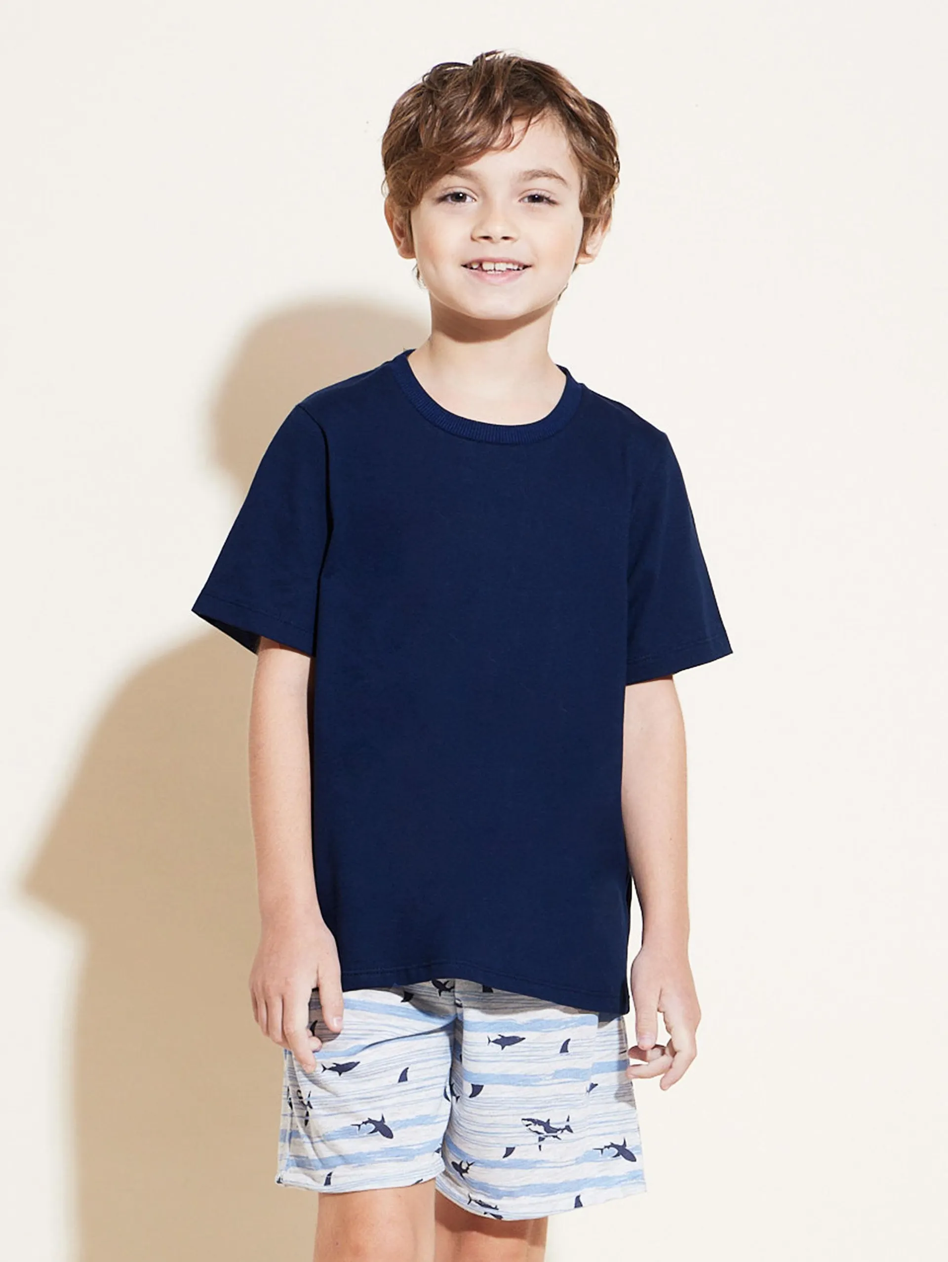 Pijama Infantil Masculino Curto Náutico