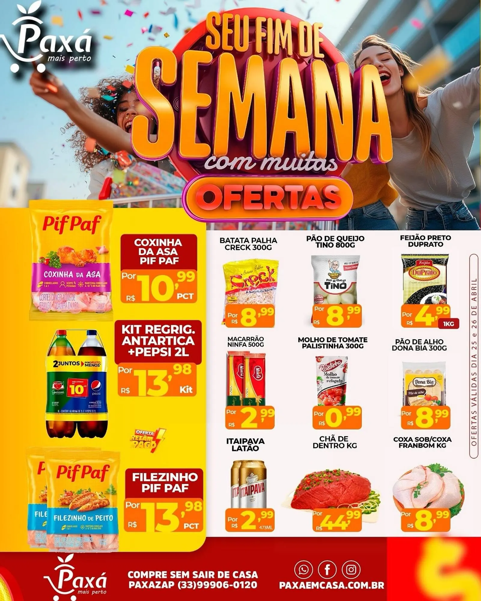 Encarte de Catálogo Paxá Supermercados 25 de abril até 26 de abril 2026 - Pagina 1