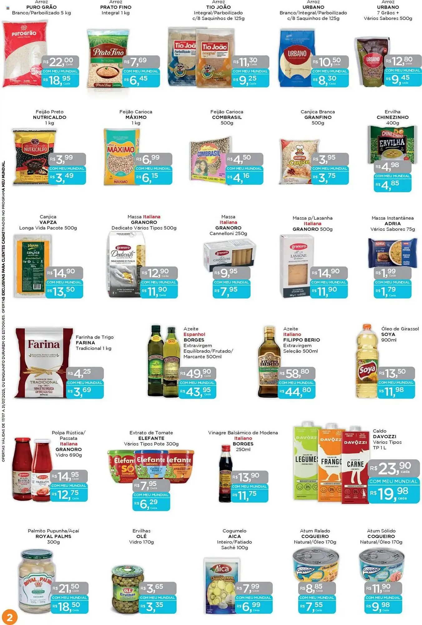 Encarte de Catálogo Supermercados Mundial 17 de julho até 31 de julho 2025 - Pagina 2