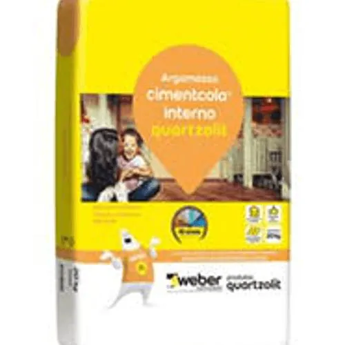 Argamassa Quartzolit de Uso Interno para Piso Cimentcola 20kg Cinza