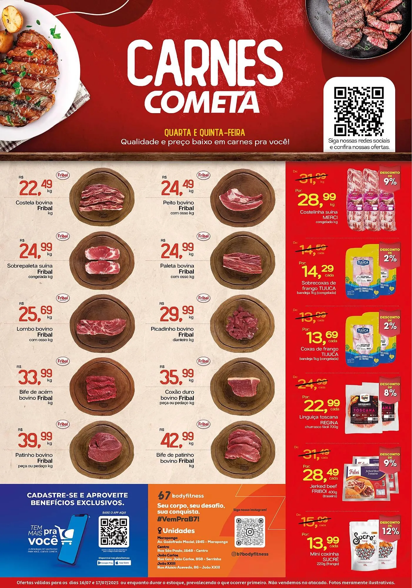 Encarte de Catálogo Cometa Supermercados 16 de julho até 18 de julho 2025 - Pagina 1