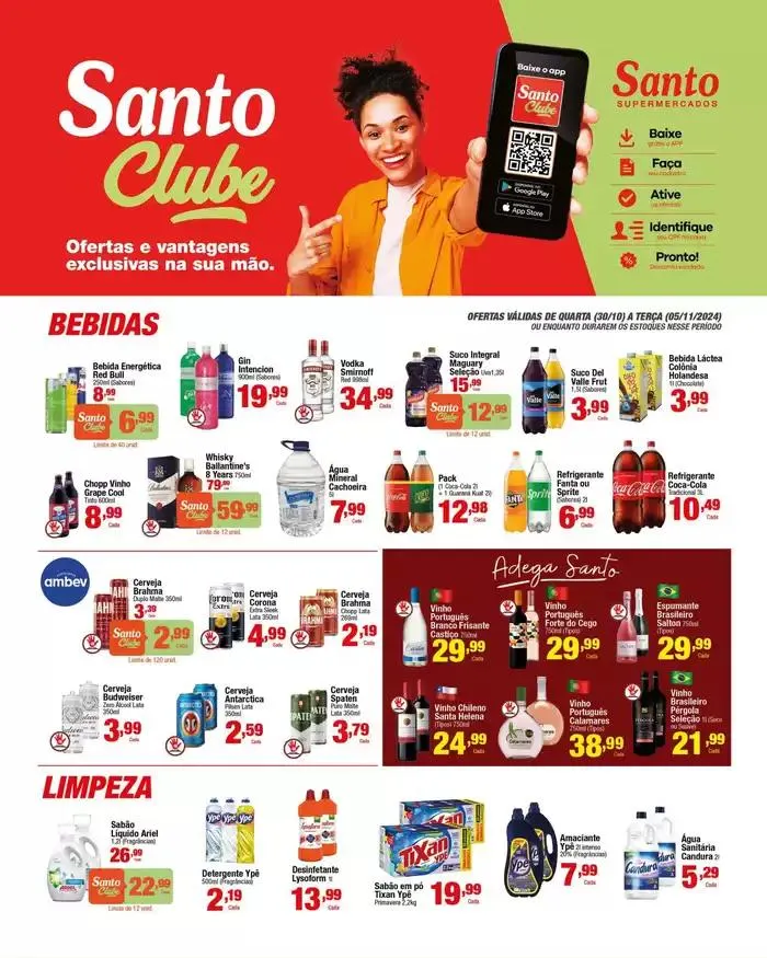 Encarte de Encarte Santo Supermercados 30 de outubro até 5 de novembro 2024 - Pagina 1