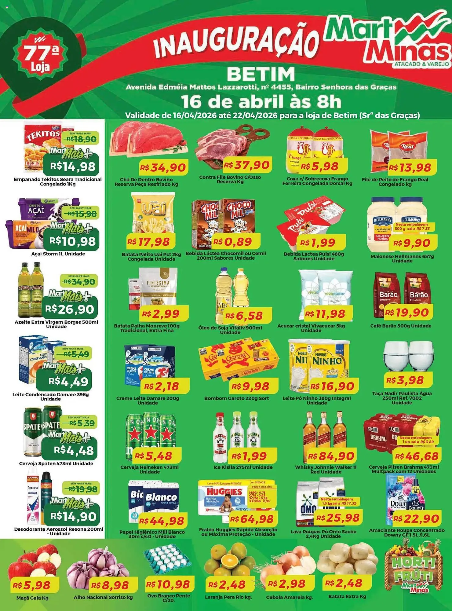 Encarte de Folheto Mart Minas 16 de abril até 22 de abril 2026 - Pagina 1