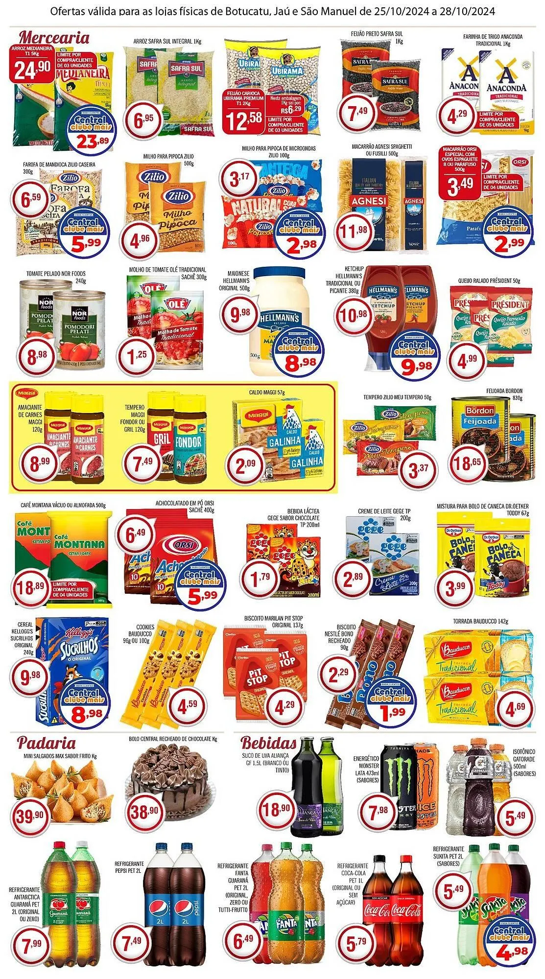 Encarte de Catálogo Central Supermercados 25 de outubro até 28 de outubro 2024 - Pagina 3