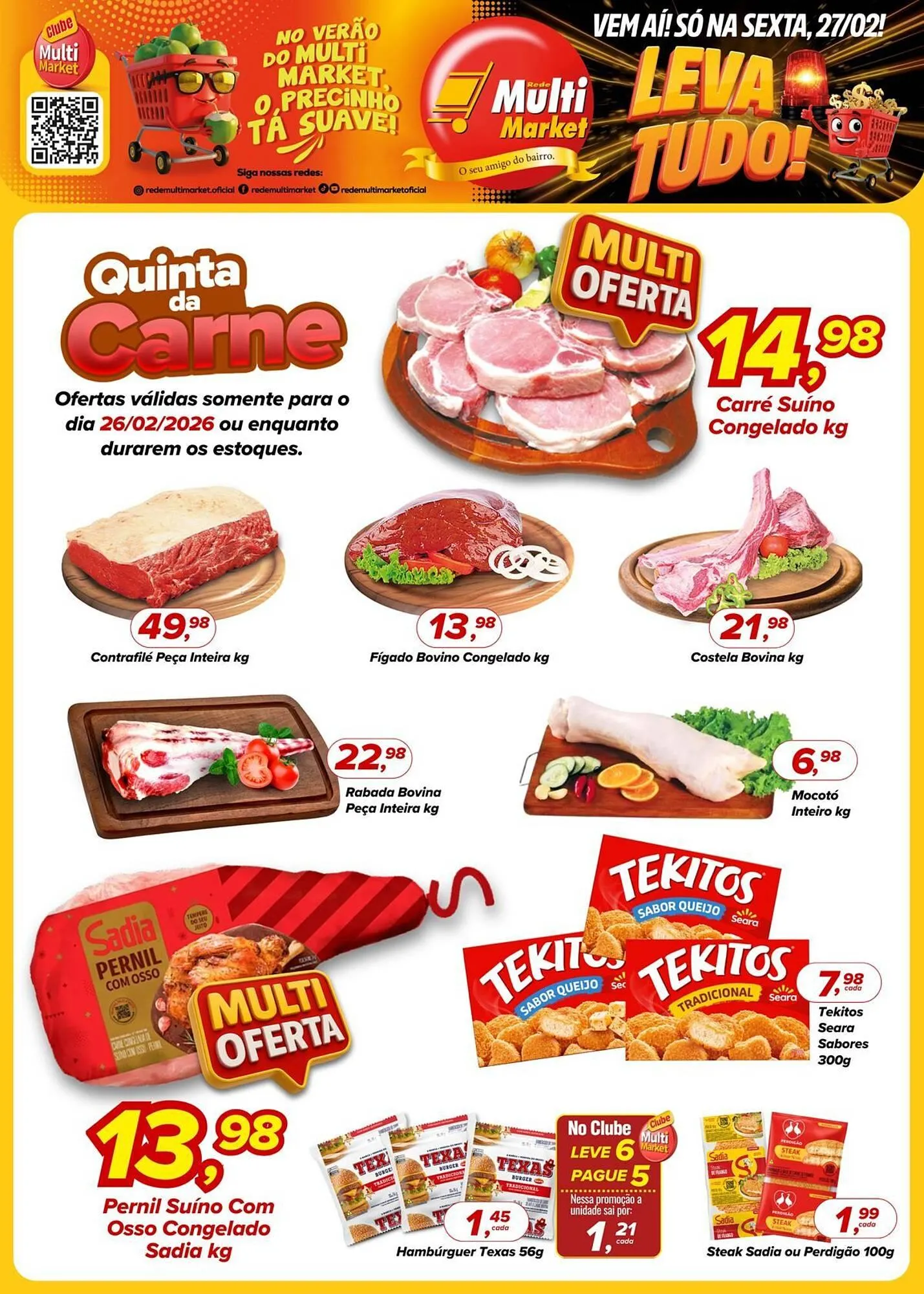 Encarte de Encarte Rede Multi Market 26 de fevereiro até 26 de fevereiro 2026 - Pagina 1