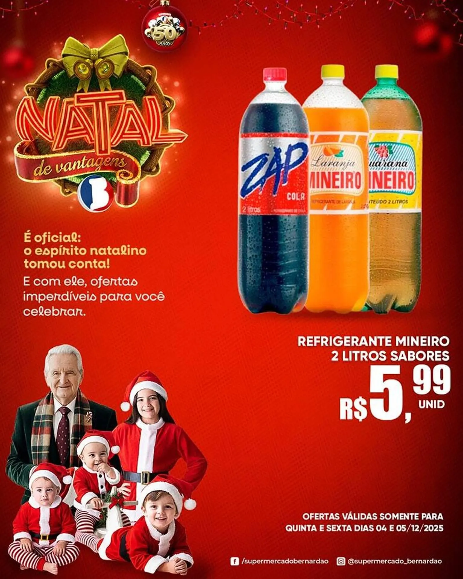 Encarte de Catálogo Supermercado Bernardão 4 de dezembro até 5 de dezembro 2025 - Pagina 1