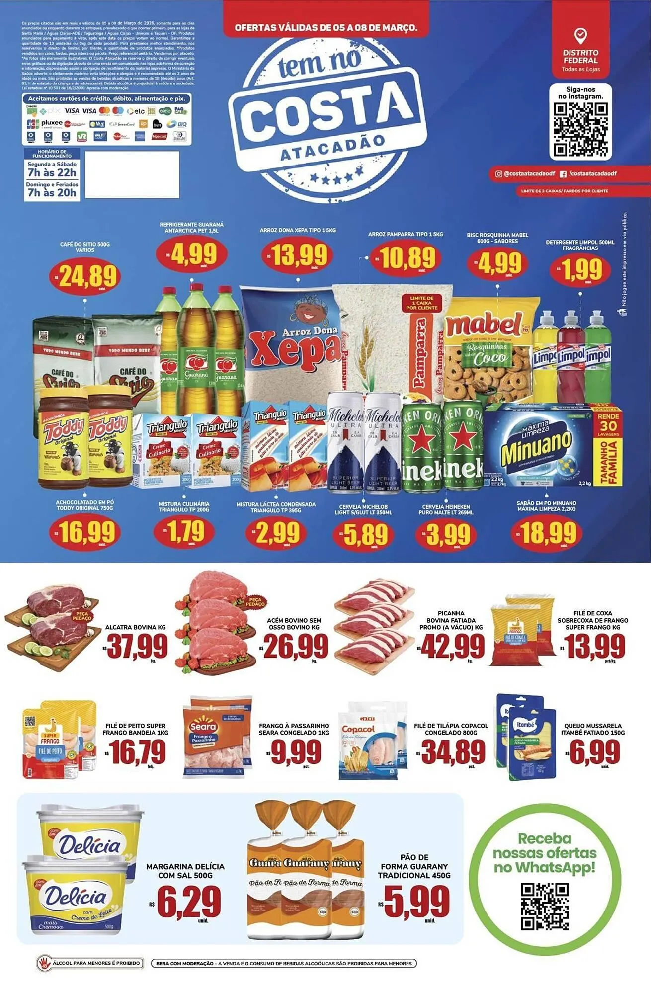 Encarte de Tabloide Costa Atacadão 5 de março até 8 de março 2026 - Pagina 1