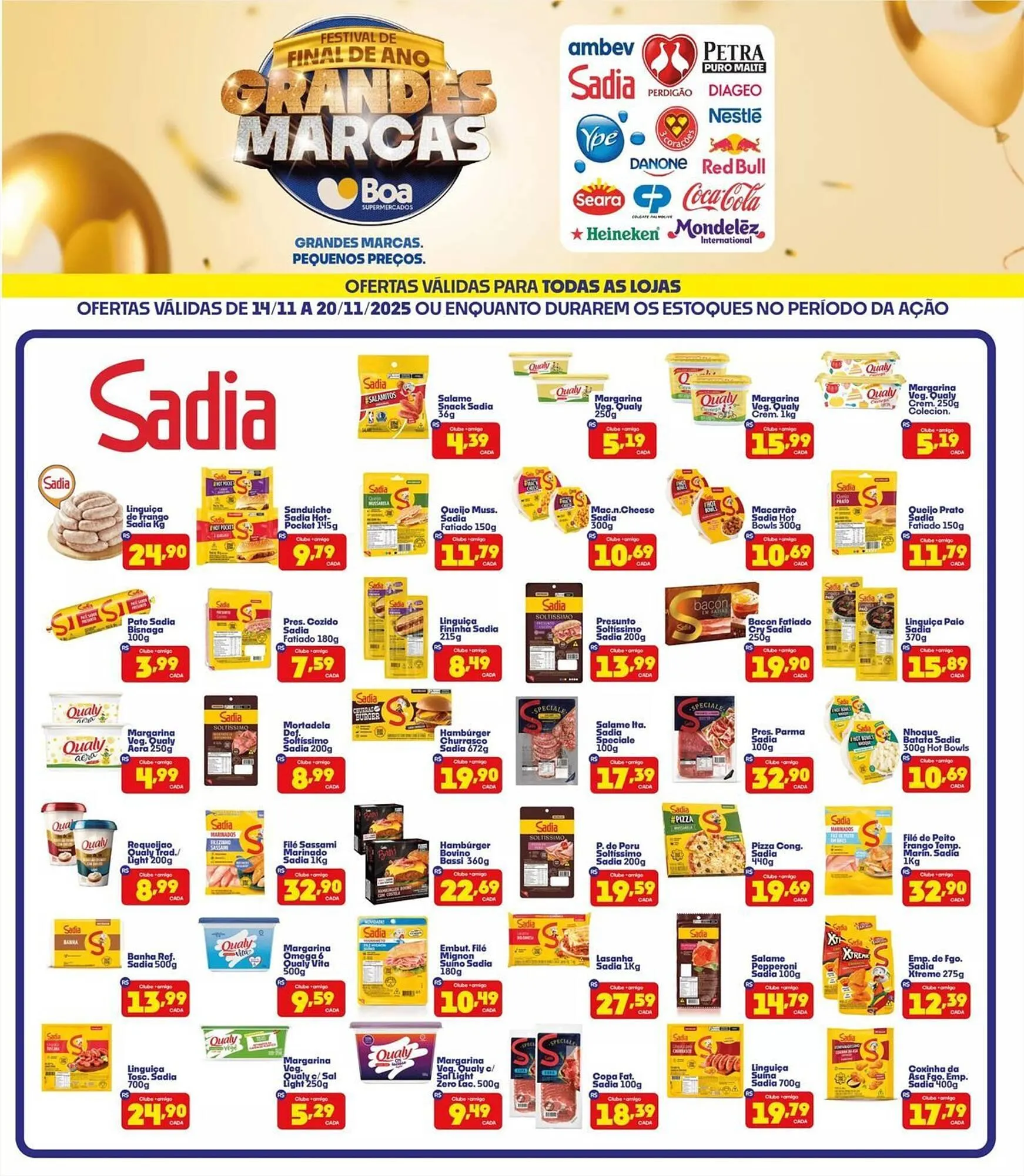 Encarte de Tabloide Boa Supermercados 14 de novembro até 20 de novembro 2025 - Pagina 1