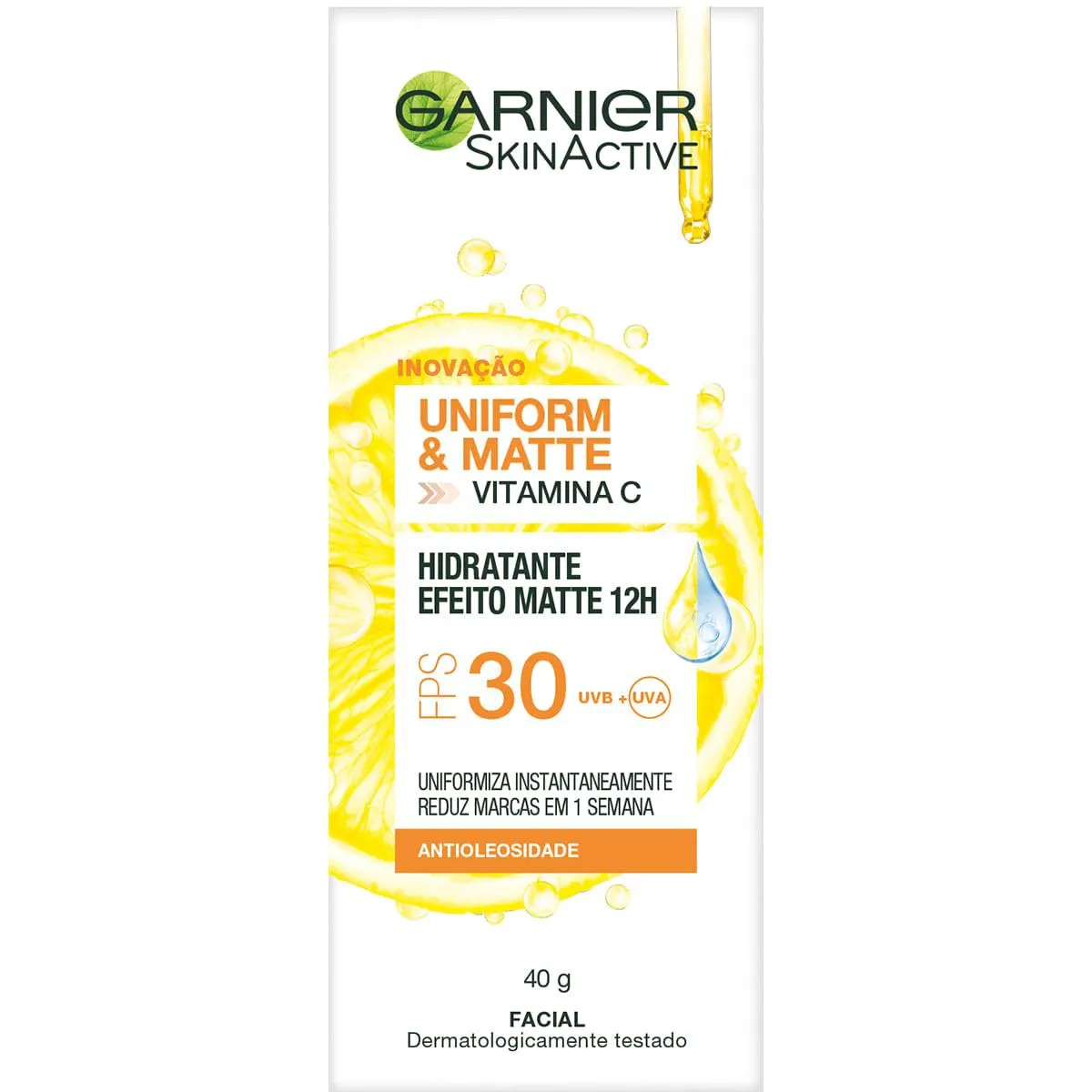 Hidração Facial Uniform Matte 40g Efeito Matte 12H