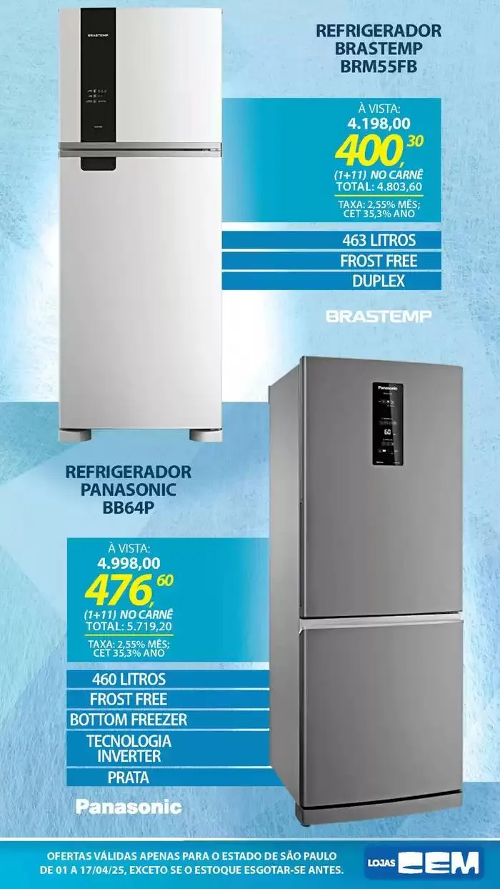 Encarte de Encarte Lojas Cem 3 de abril até 17 de abril 2025 - Pagina 35