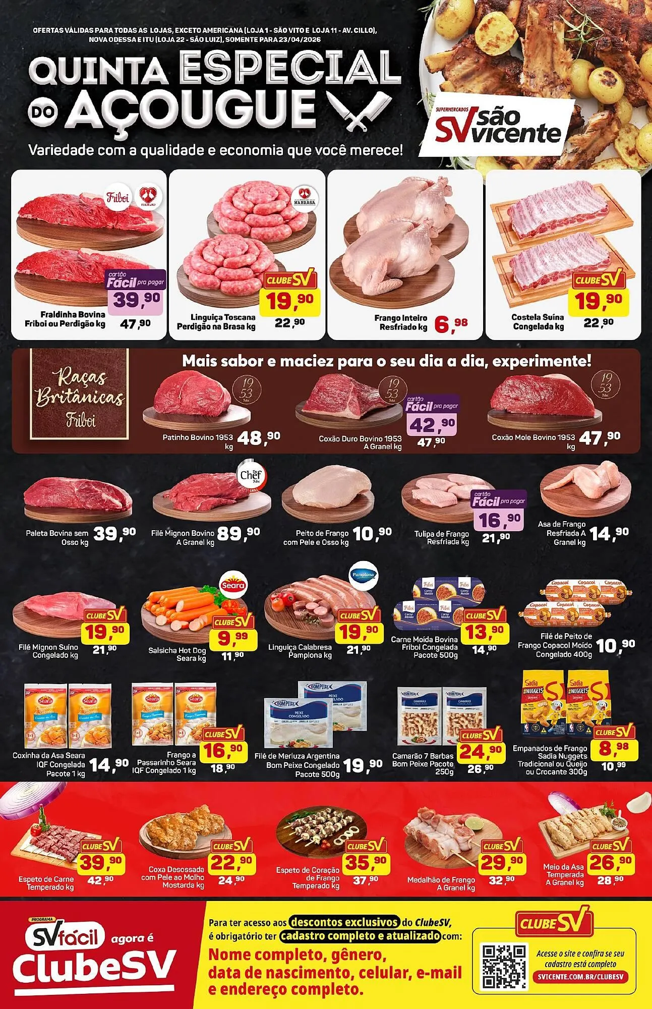 Encarte de Catálogo Supermercados São Vicente 23 de abril até 23 de abril 2026 - Pagina 1