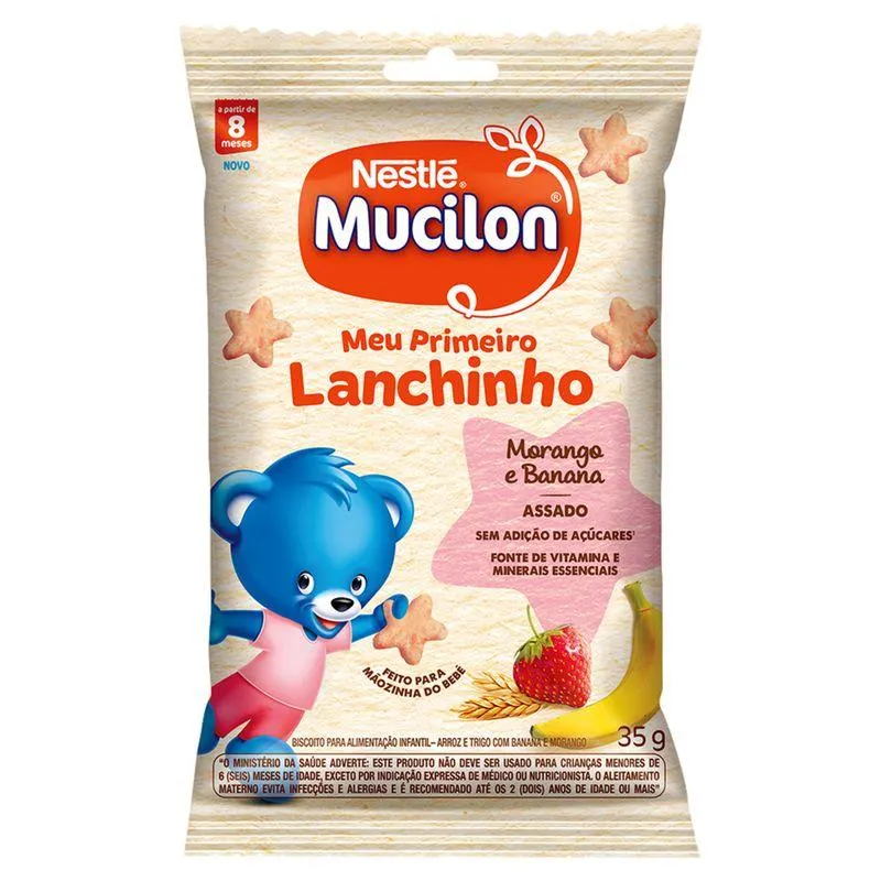 Mucilon Snack Meu Primeiro Lanchinho Morango E Banana 35g