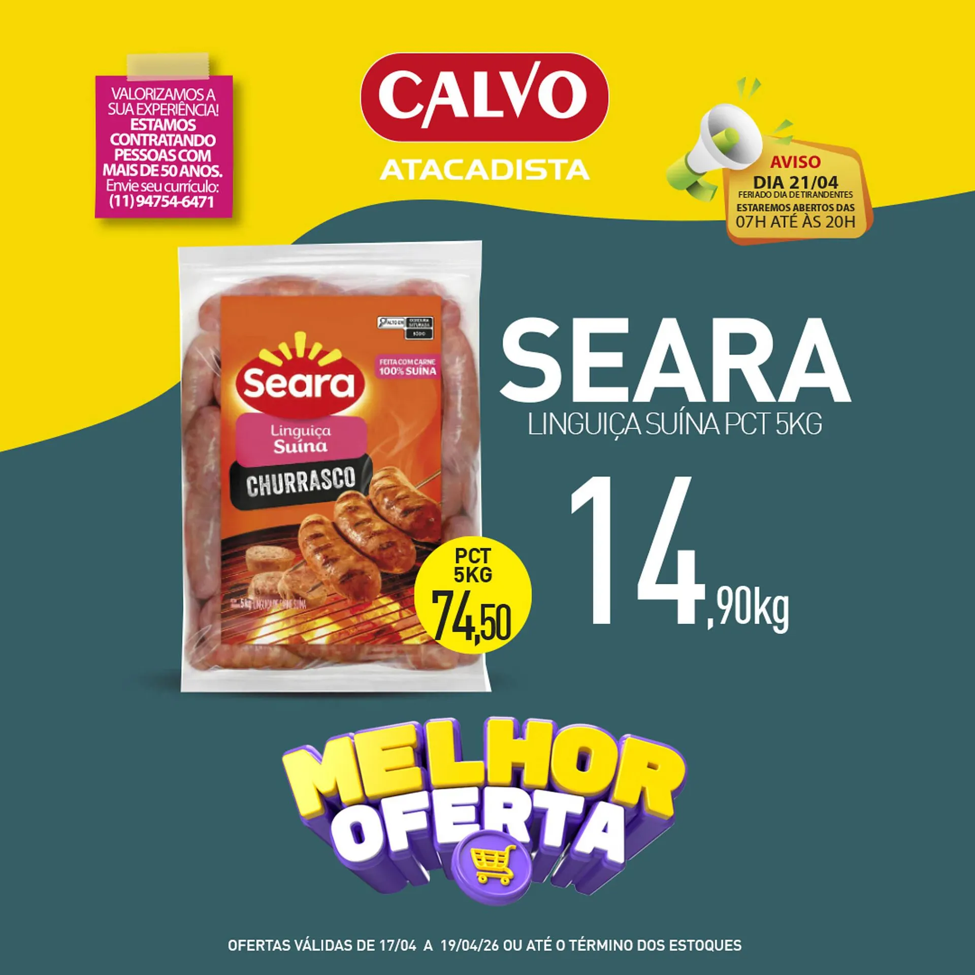 Encarte de Folheto Calvo Atacadista 17 de abril até 19 de abril 2026 - Pagina 4