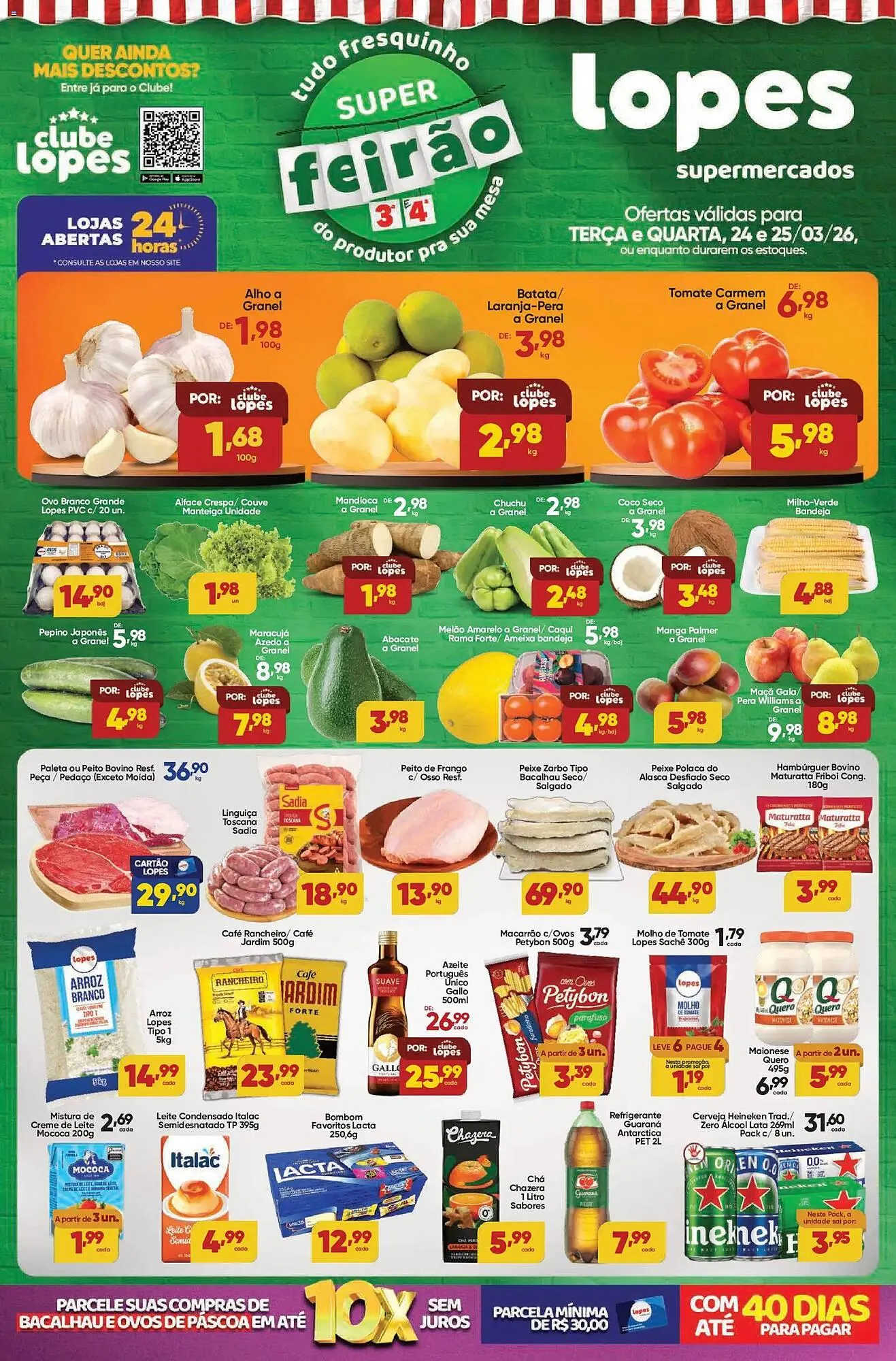 Encarte de Folheto Lopes Supermercados 24 de março até 25 de março 2026 - Pagina 1
