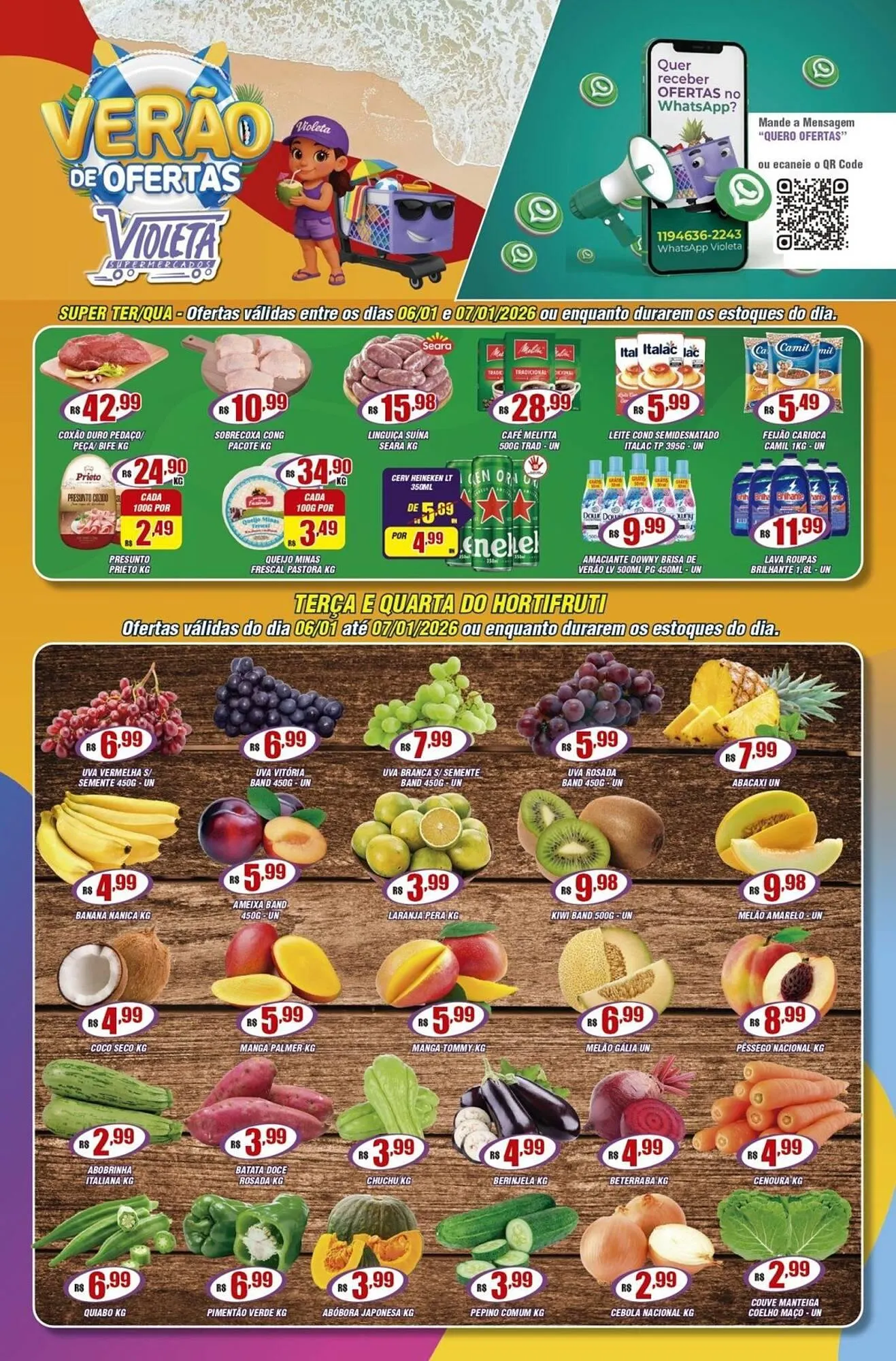 Encarte de Catálogo Violeta Supermercados 6 de janeiro até 9 de janeiro 2026 - Pagina 1