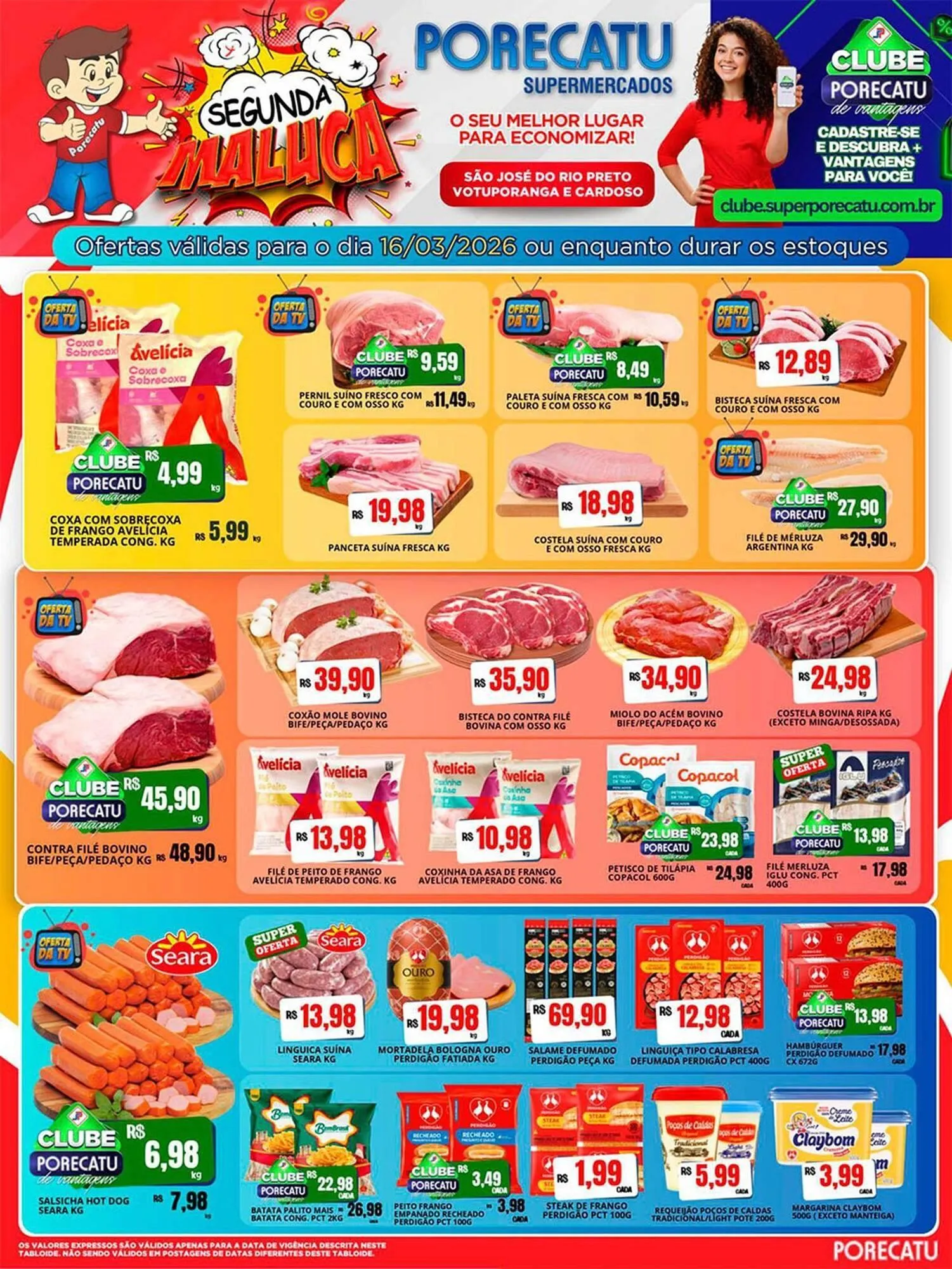 Encarte de Catálogo Supermercado Porecatu 16 de março até 16 de março 2026 - Pagina 1