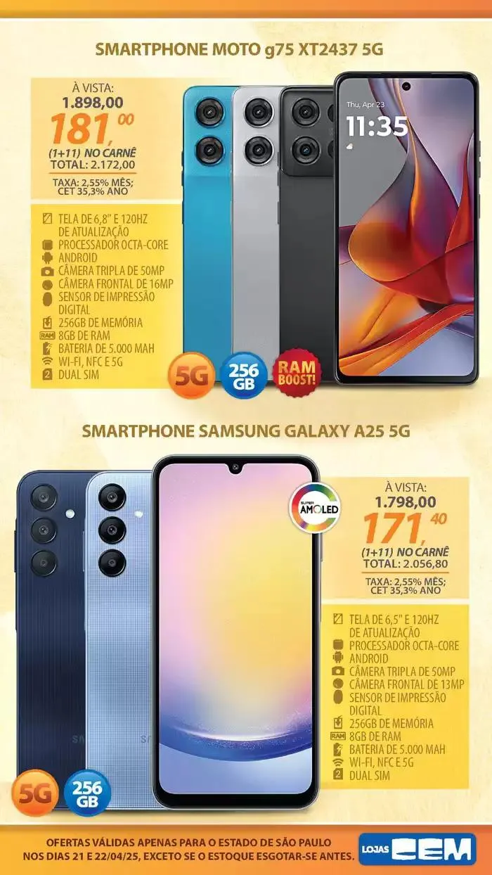 Encarte de Encarte Lojas Cem 18 de abril até 30 de abril 2025 - Pagina 6