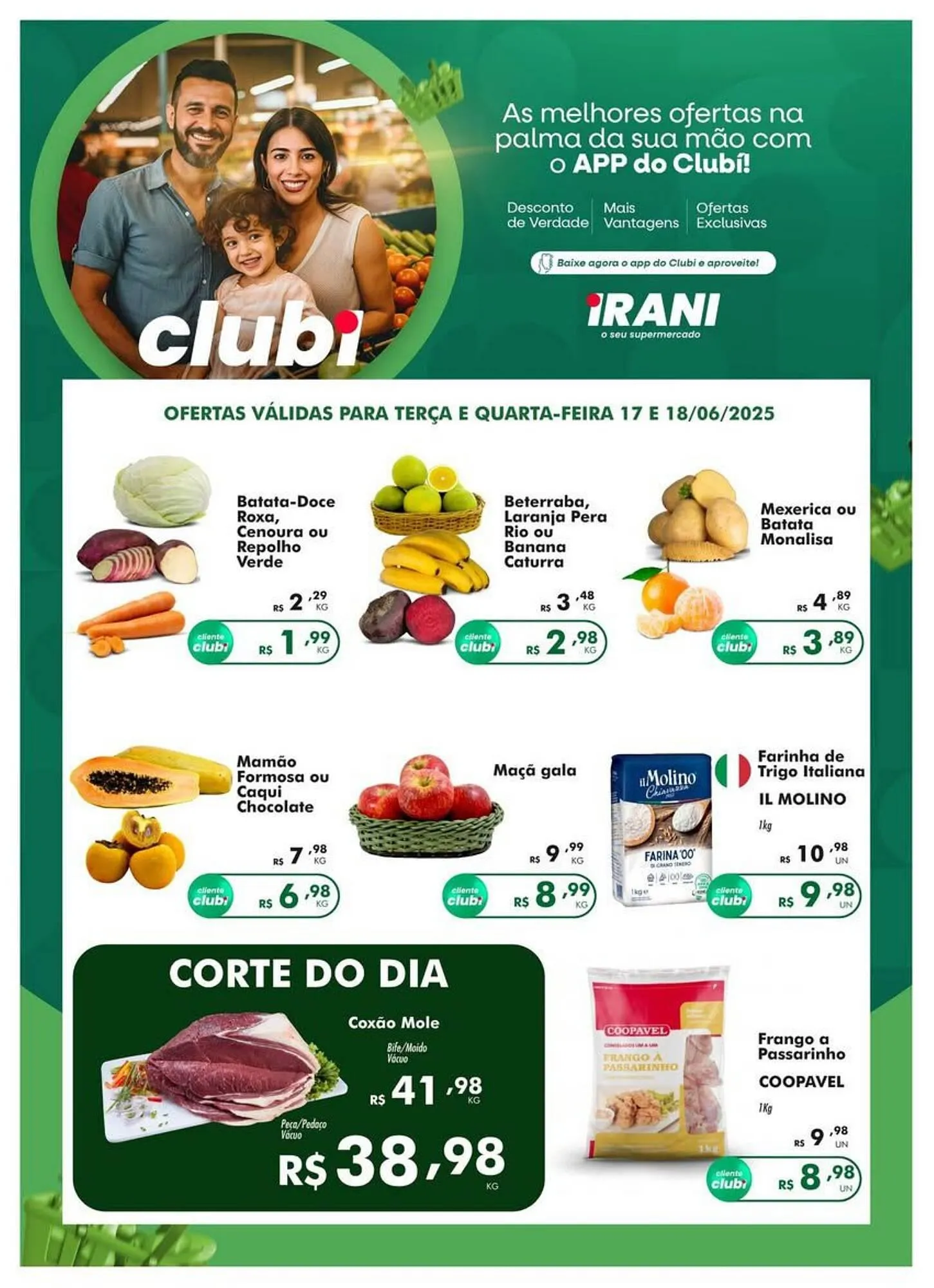 Encarte de Catálogo Irani Supermercados 17 de junho até 18 de junho 2025 - Pagina 1