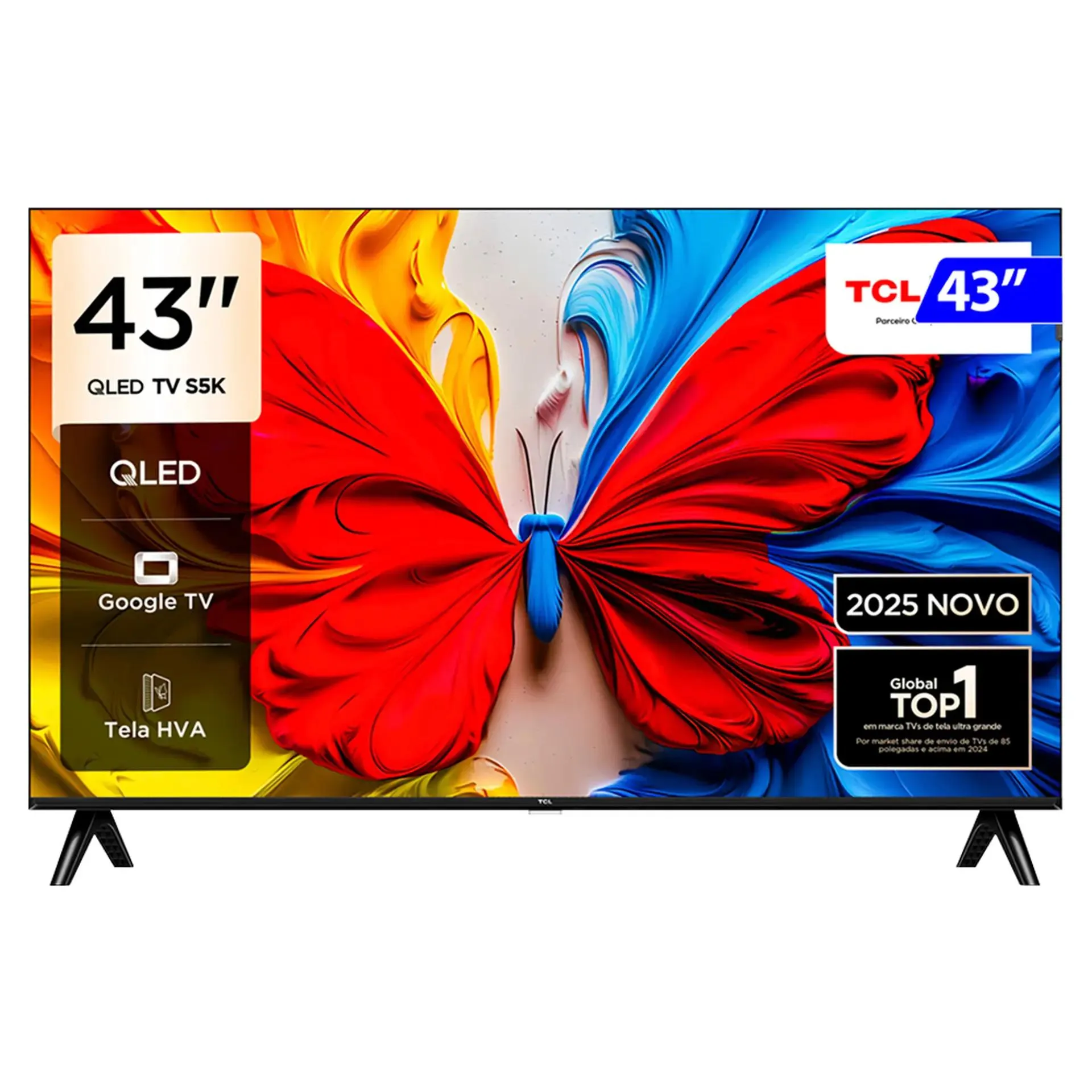 Smart TV TCL QLED 43" Full HD Google TV 43S5K