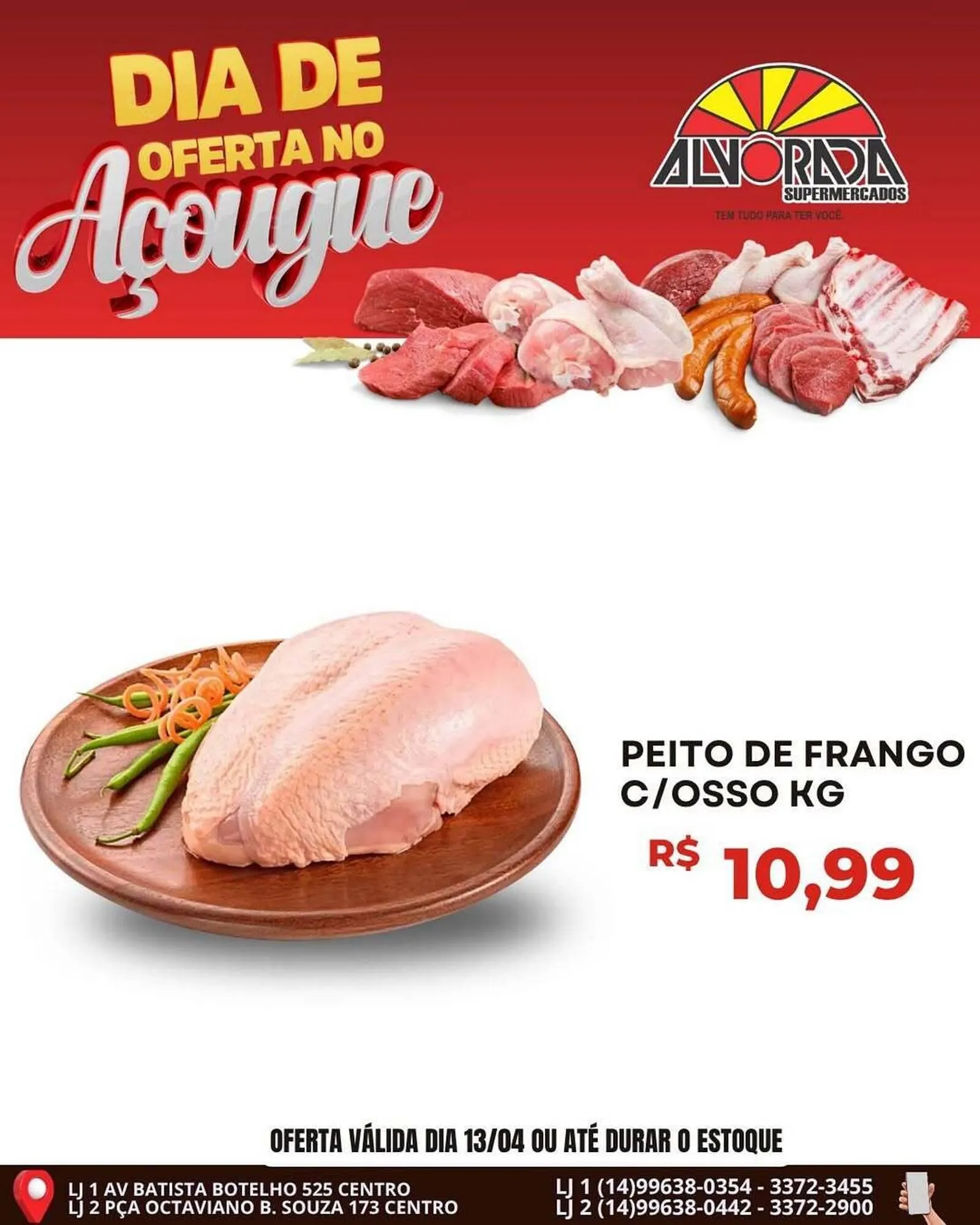 Encarte de Catálogo Alvorada Supermercados 13 de abril até 13 de abril 2026 - Pagina 1