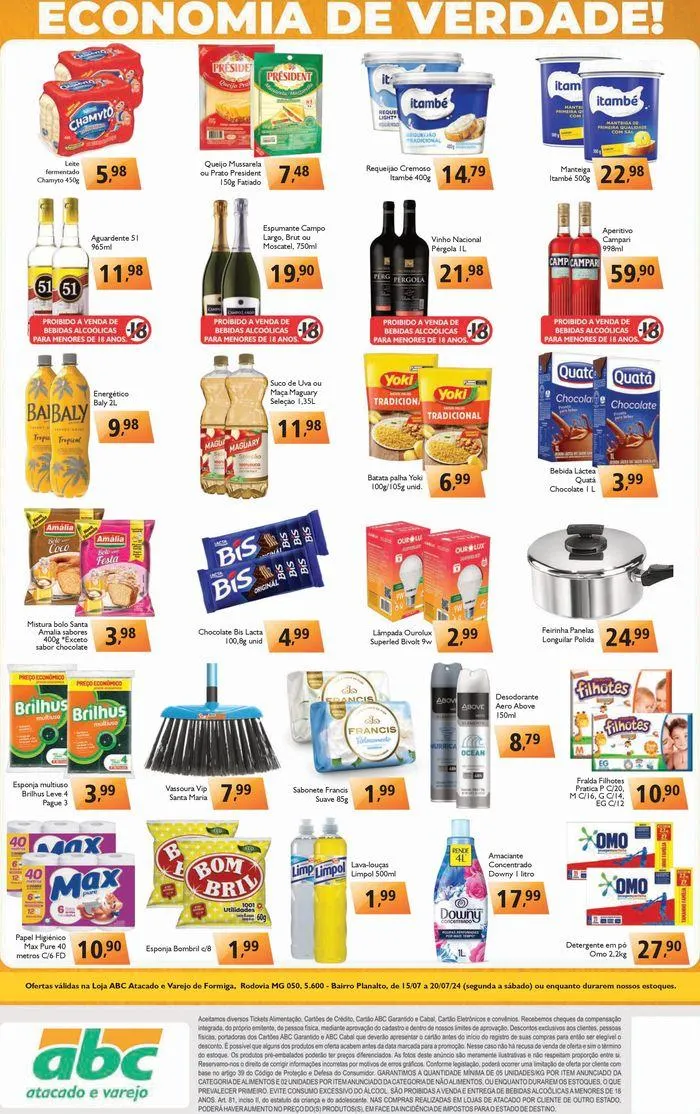 Encarte de Supermercados ABC Oferta Semanal Atacados - Formiga 15 de julho até 20 de julho 2024 - Pagina 2