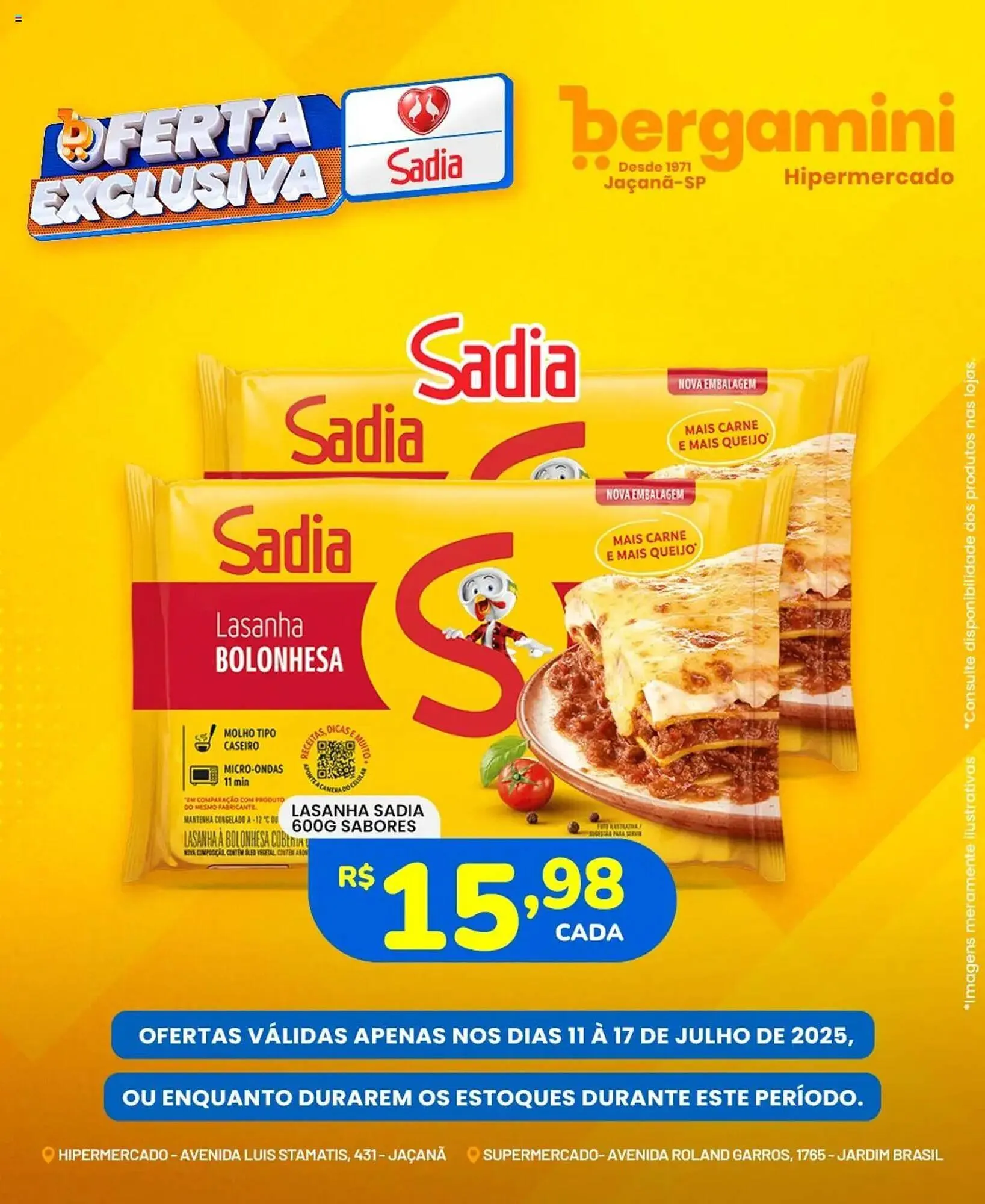 Encarte de Catálogo Supermercado Bergamini 11 de julho até 17 de julho 2025 - Pagina 1
