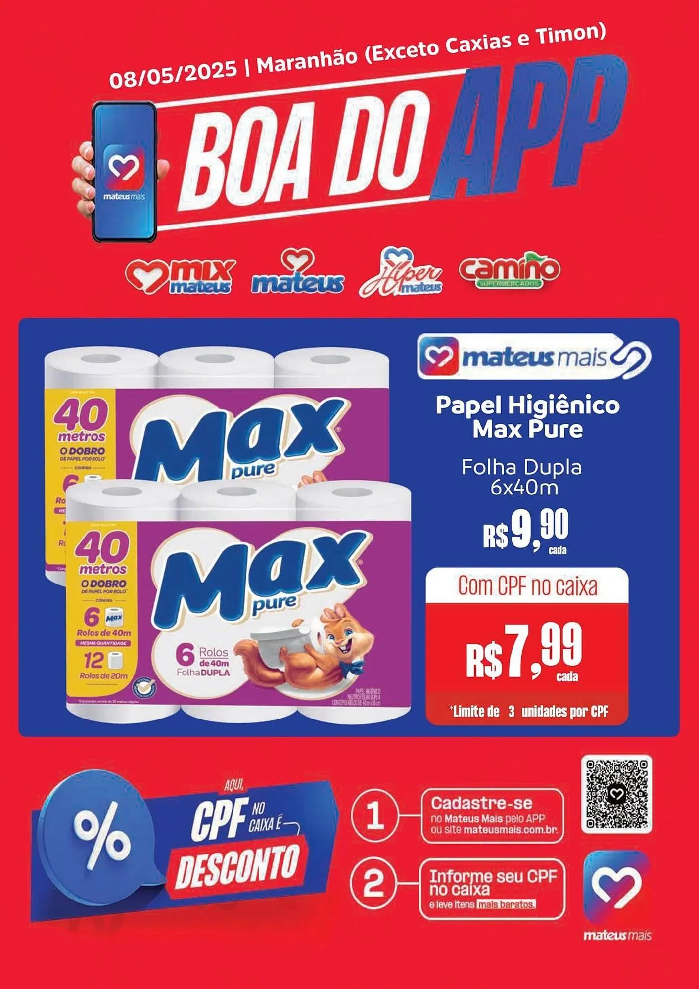 Encarte de Catálogo Supermercados Mateus 8 de maio até 8 de maio 2025 - Pagina 1