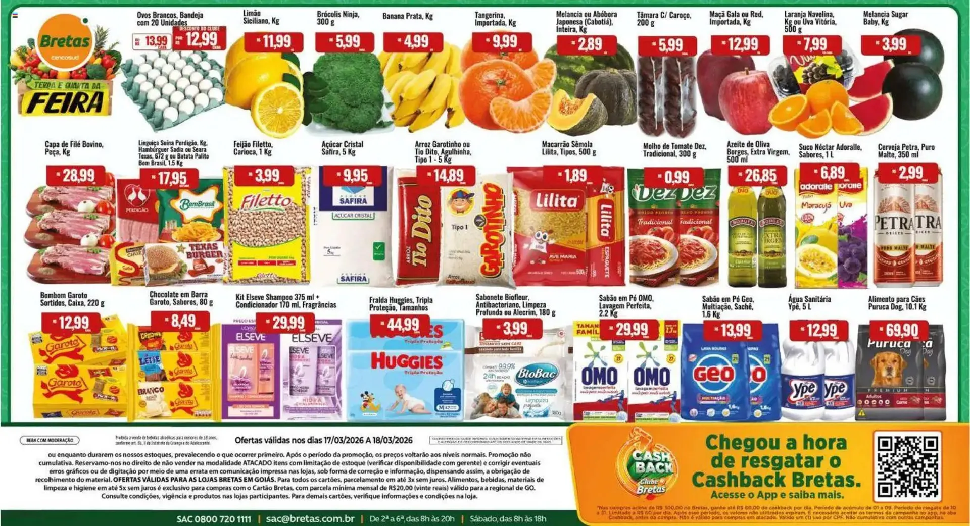 Encarte de Catálogo Supermercados Bretas 17 de março até 18 de março 2026 - Pagina 1