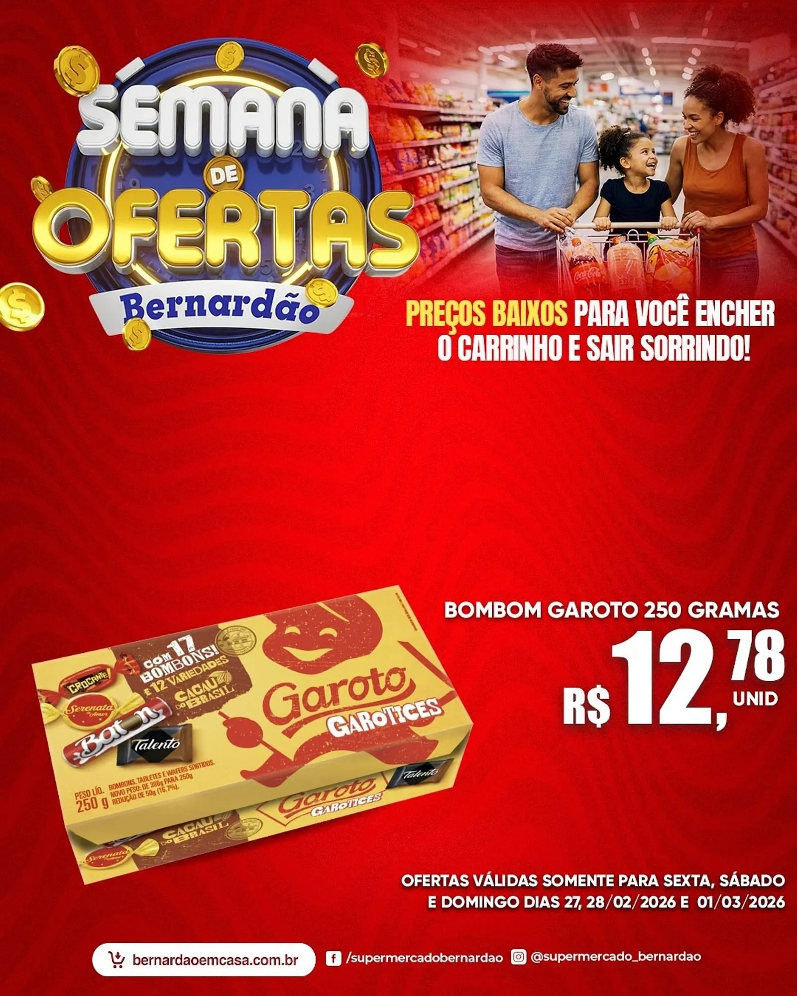 Encarte de Catálogo Supermercado Bernardão 27 de fevereiro até 1 de março 2026 - Pagina 1