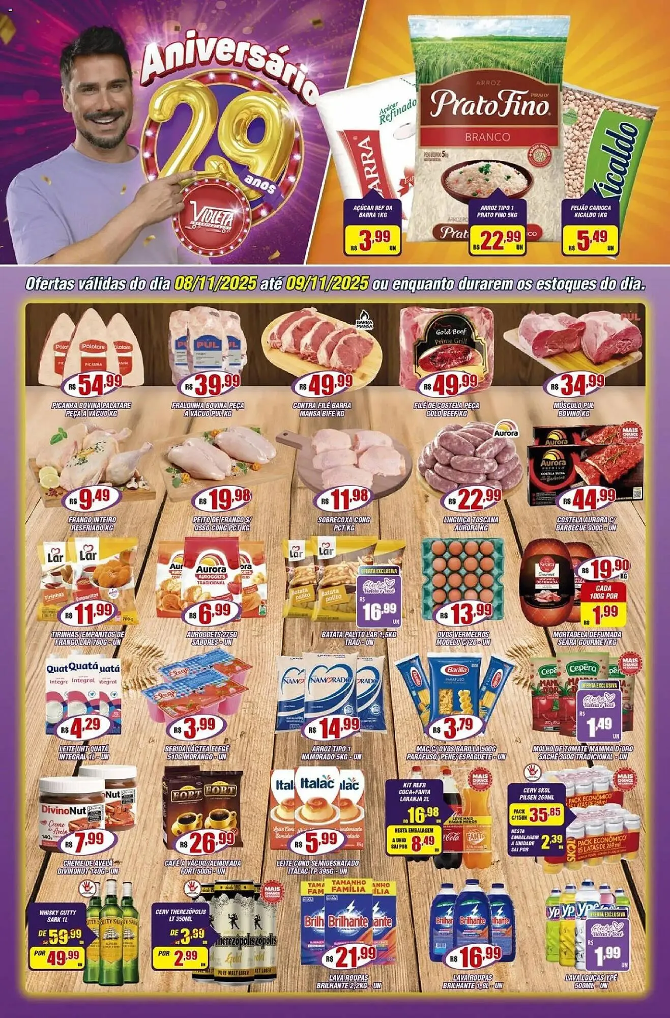 Encarte de Catálogo Violeta Supermercados 8 de novembro até 10 de novembro 2025 - Pagina 1