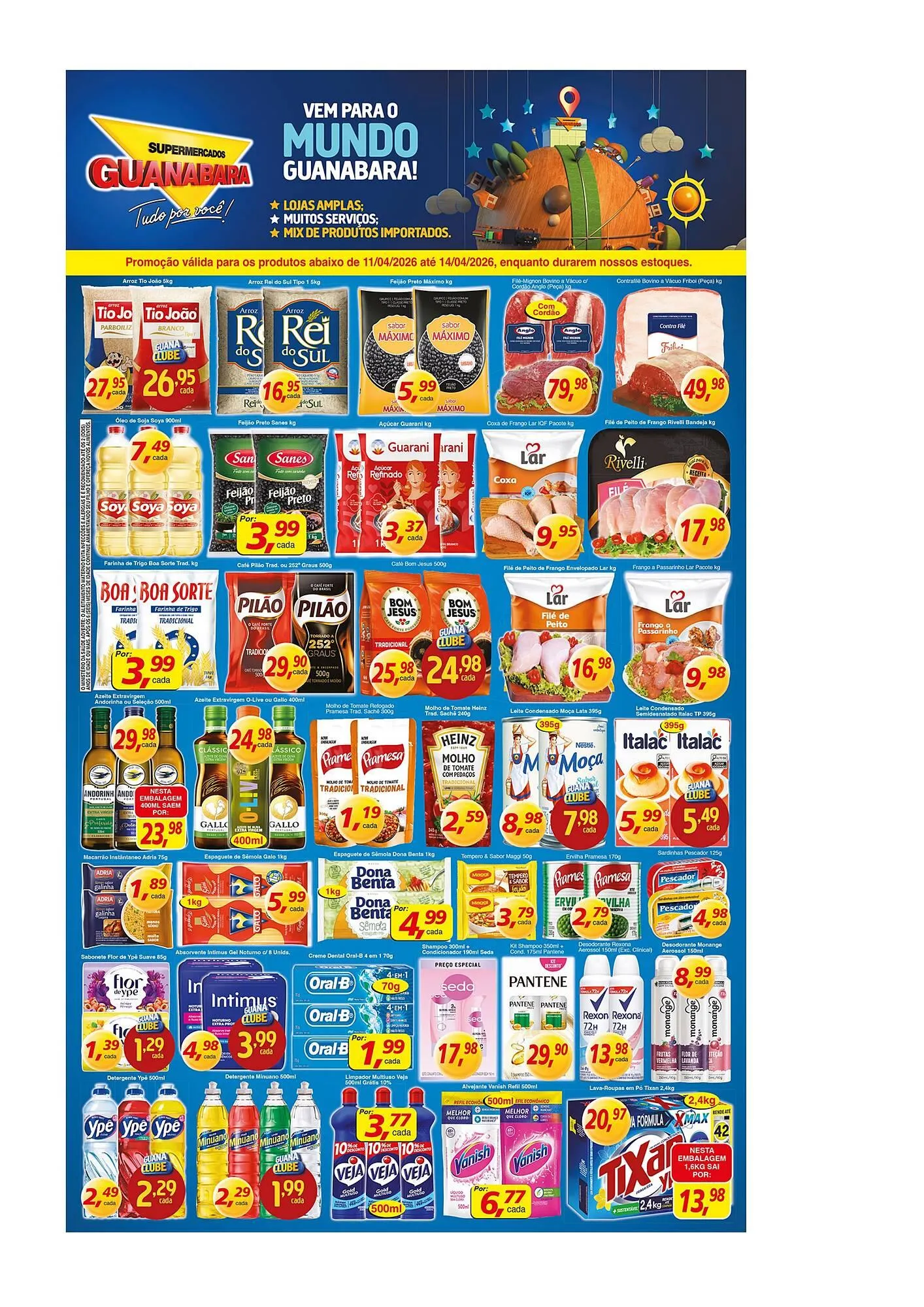 Encarte de Encarte Supermercados Guanabara 11 de abril até 14 de abril 2026 - Pagina 1