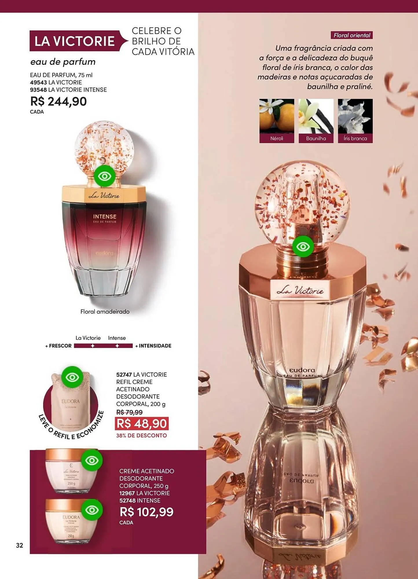 Encarte de Catálogo Eudora 23 de abril até 30 de junho 2025 - Pagina 38