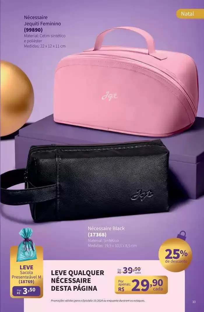 Encarte de Natal Jequiti 1 de novembro até 30 de novembro 2024 - Pagina 33