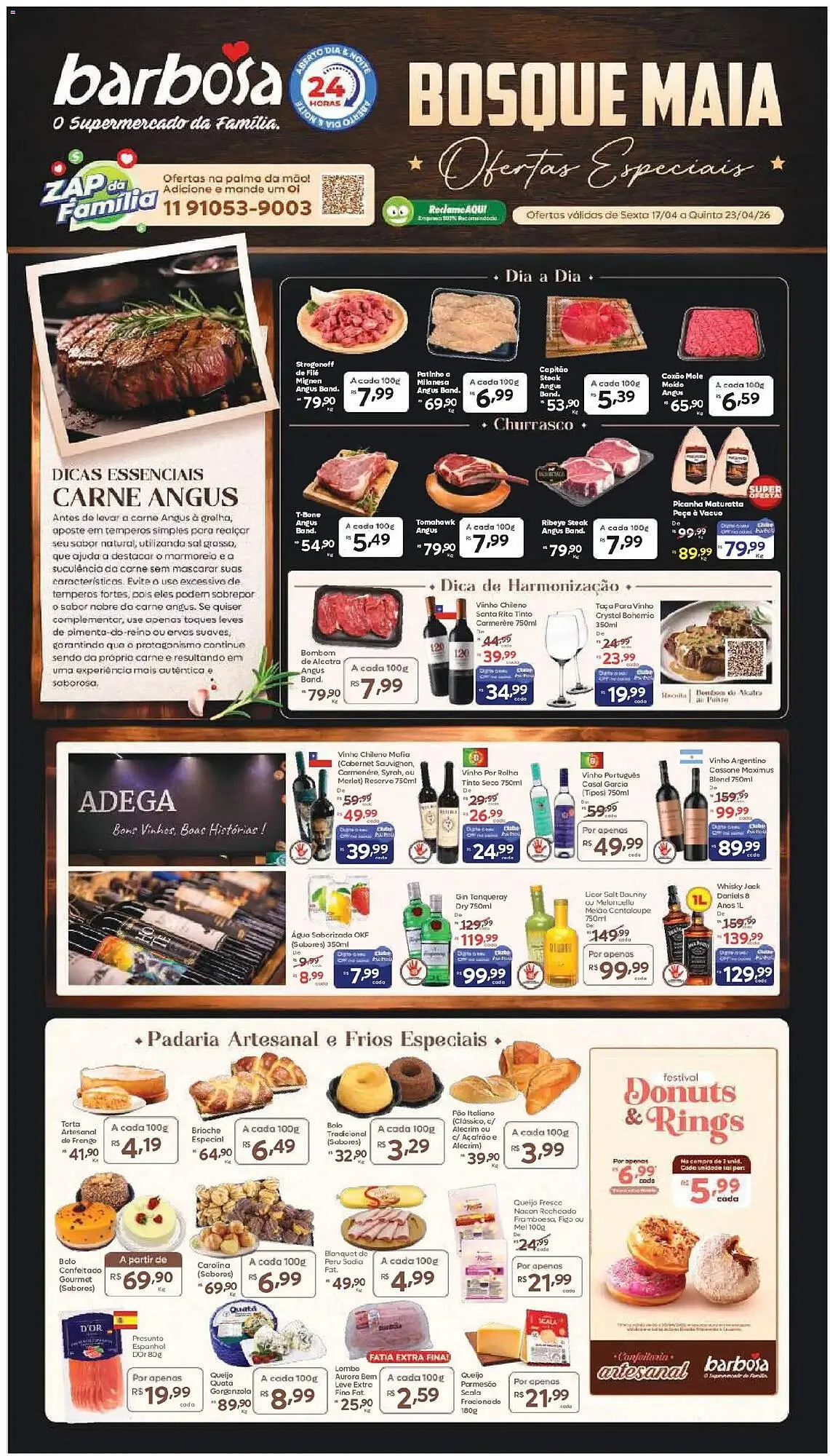 Encarte de Tabloide Barbosa Supermercados 17 de abril até 23 de abril 2026 - Pagina 1