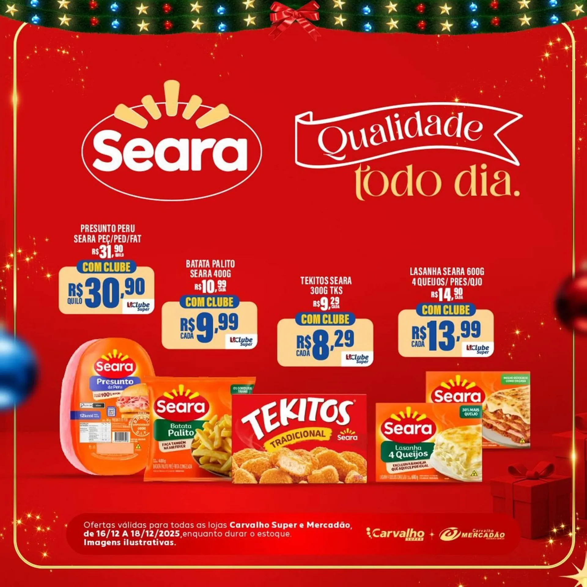 Encarte de Catálogo Carvalho Supermercado 16 de dezembro até 18 de dezembro 2025 - Pagina 1