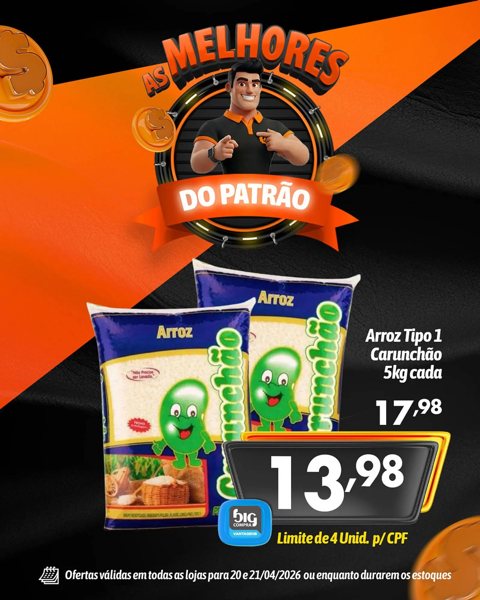 Encarte de Catálogo Supermercados Big Compra 20 de abril até 21 de abril 2026 - Pagina 1