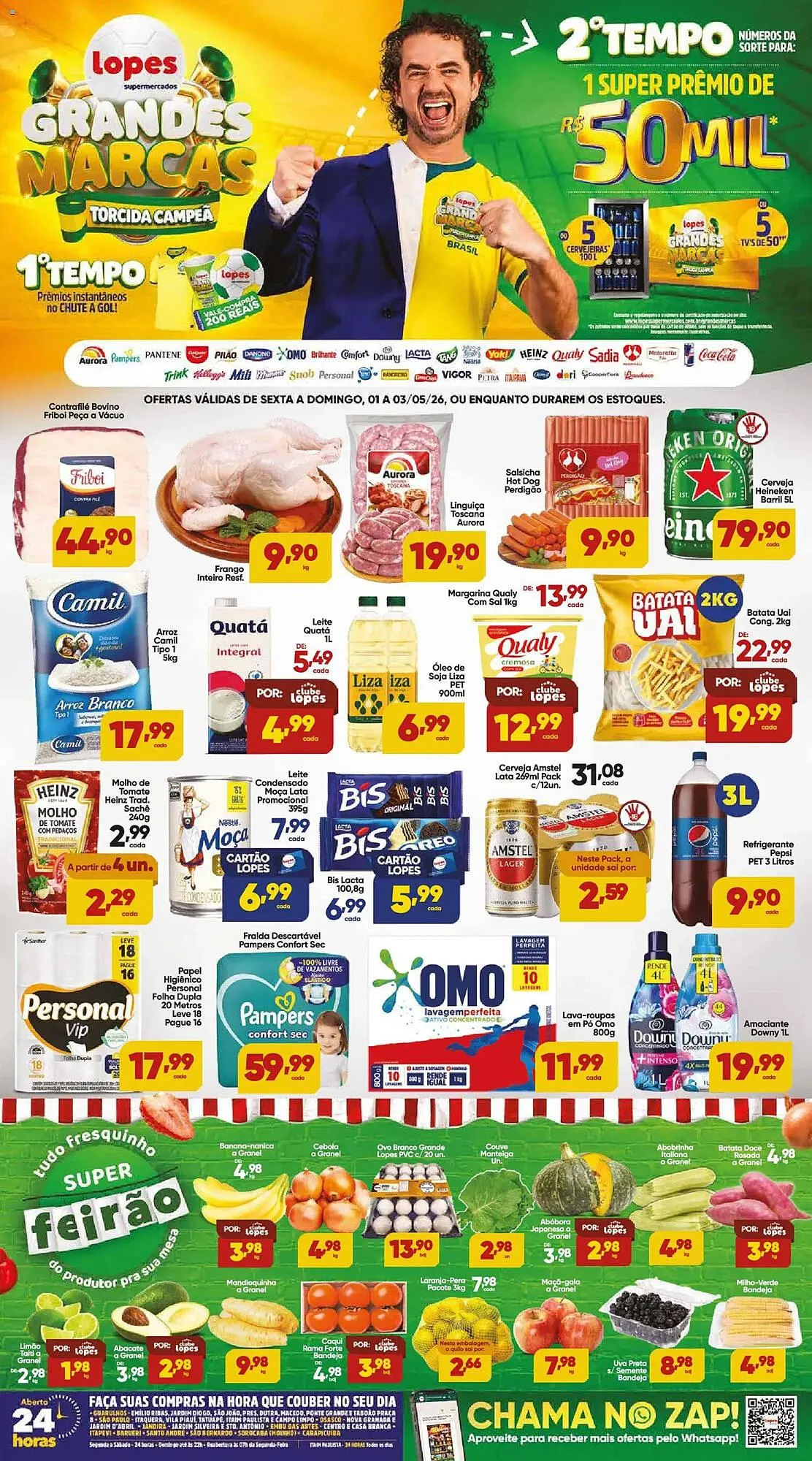 Encarte de Folheto Lopes Supermercados 1 de maio até 3 de maio 2026 - Pagina 1