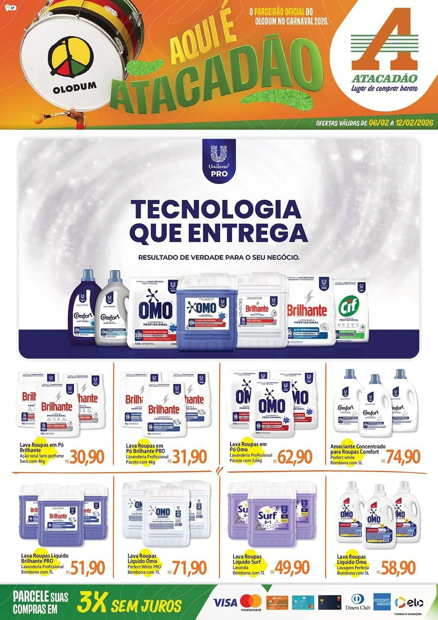 Encarte de Folheto Atacadão 6 de fevereiro até 12 de fevereiro 2026 - Pagina 1